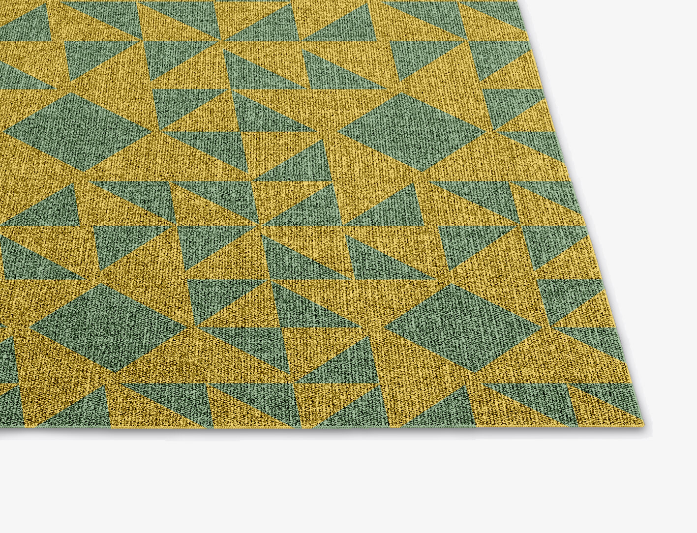 Helios Geometric Square Outdoor Recycled Yarn Custom Rug by Rug Artisan
