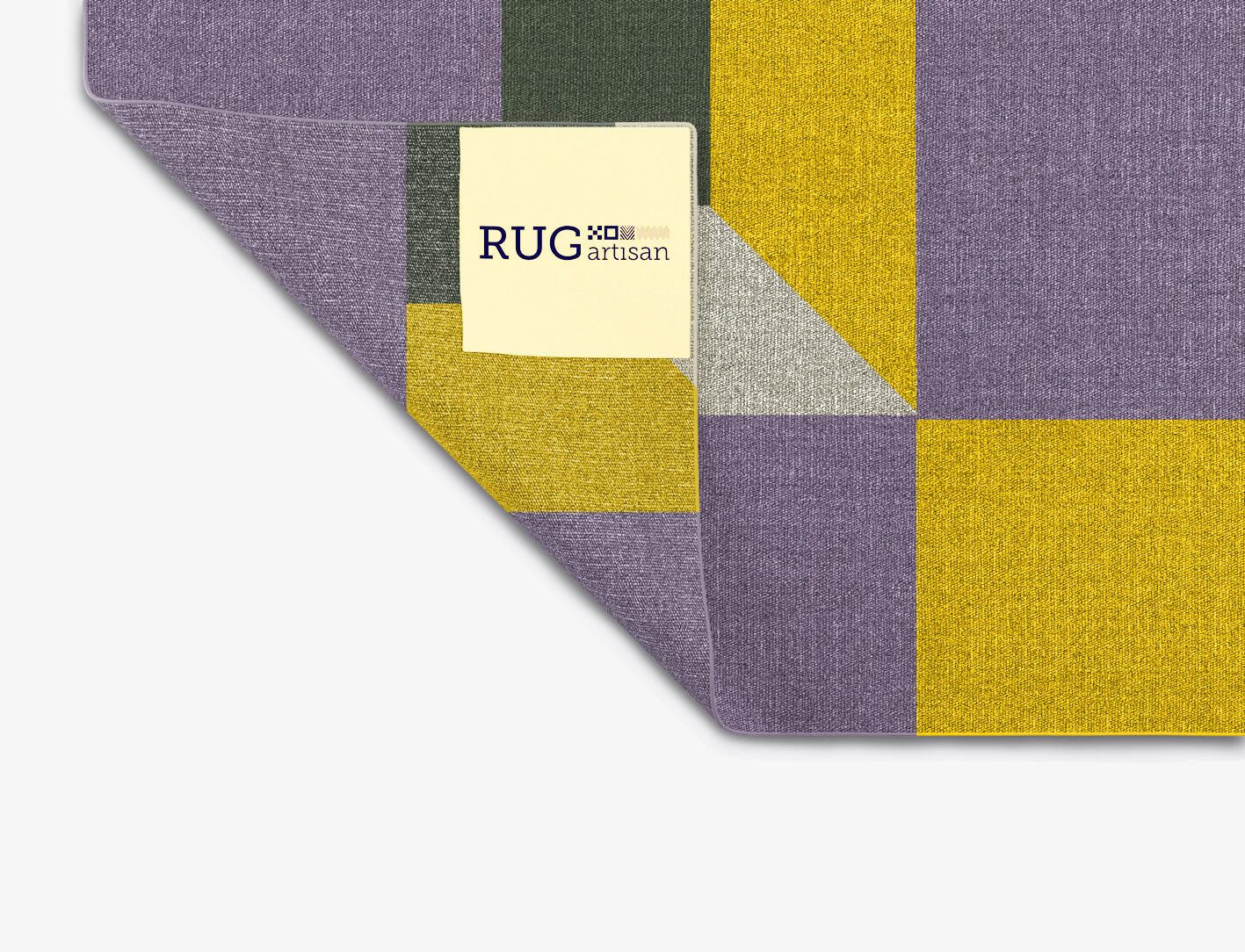 Heliotrope Geometric Rectangle Flatweave New Zealand Wool Custom Rug by Rug Artisan
