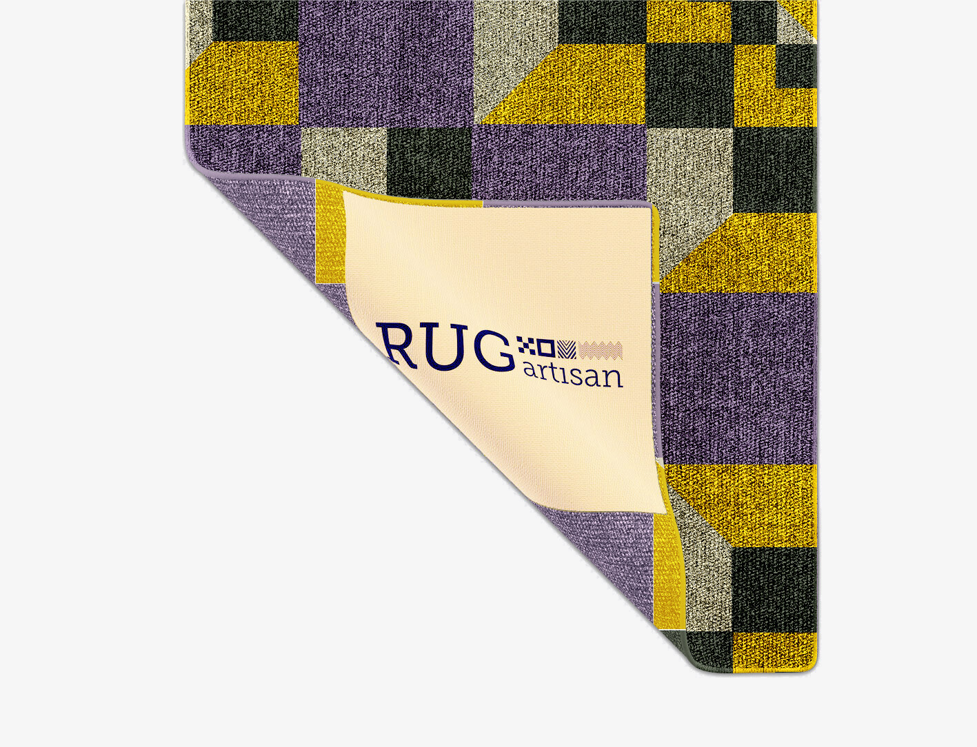 Heliotrope Geometric Runner Flatweave Bamboo Silk Custom Rug by Rug Artisan
