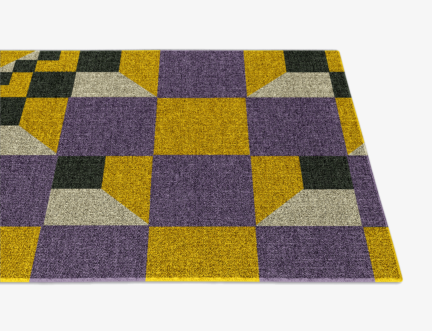Heliotrope Geometric Runner Flatweave New Zealand Wool Custom Rug by Rug Artisan