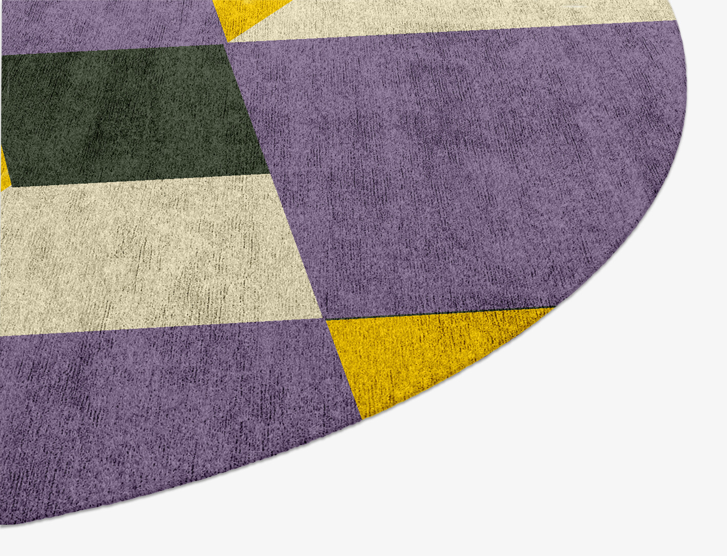 Heliotrope Geometric Oval Hand Knotted Bamboo Silk Custom Rug by Rug Artisan