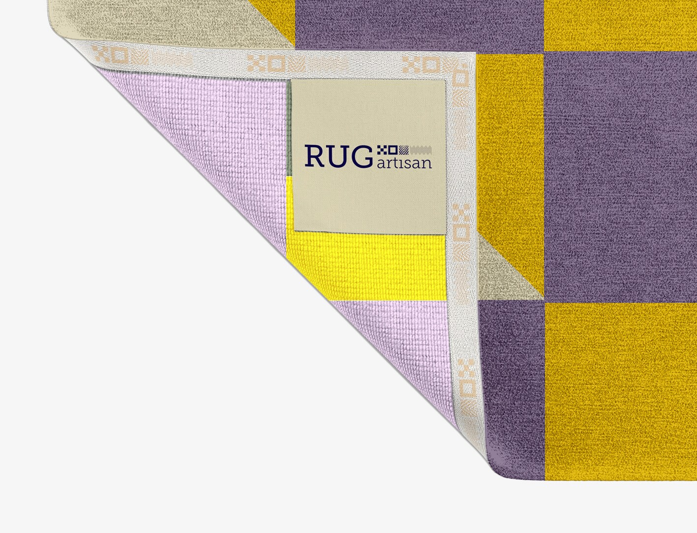 Heliotrope Geometric Rectangle Hand Knotted Tibetan Wool Custom Rug by Rug Artisan