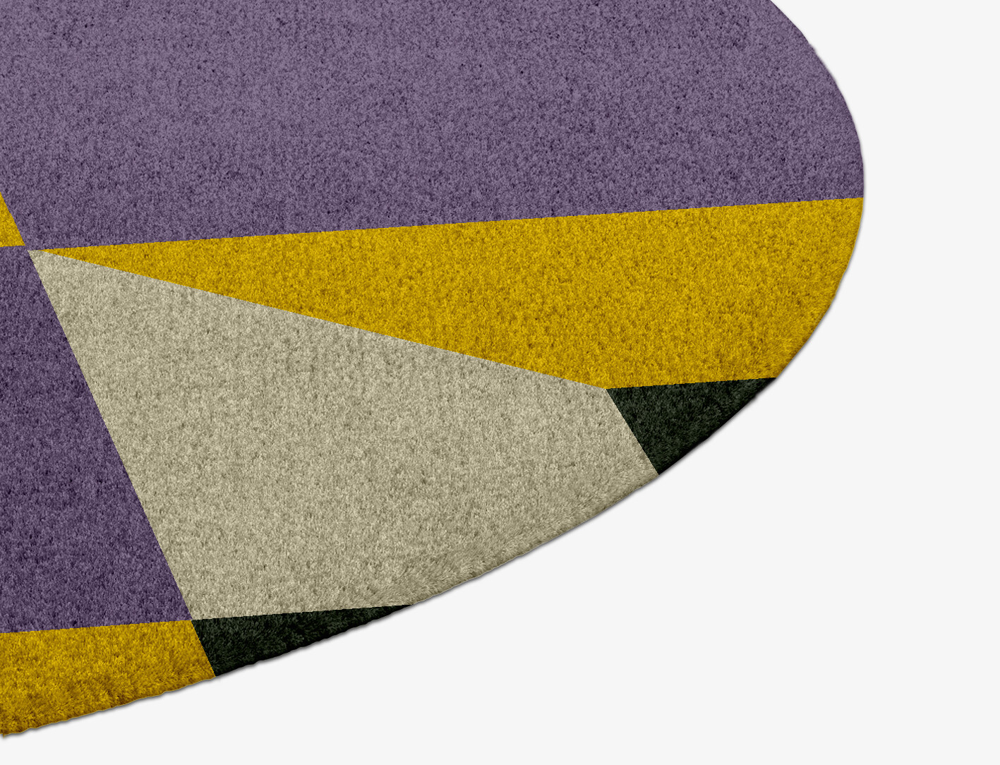 Heliotrope Geometric Round Hand Knotted Tibetan Wool Custom Rug by Rug Artisan