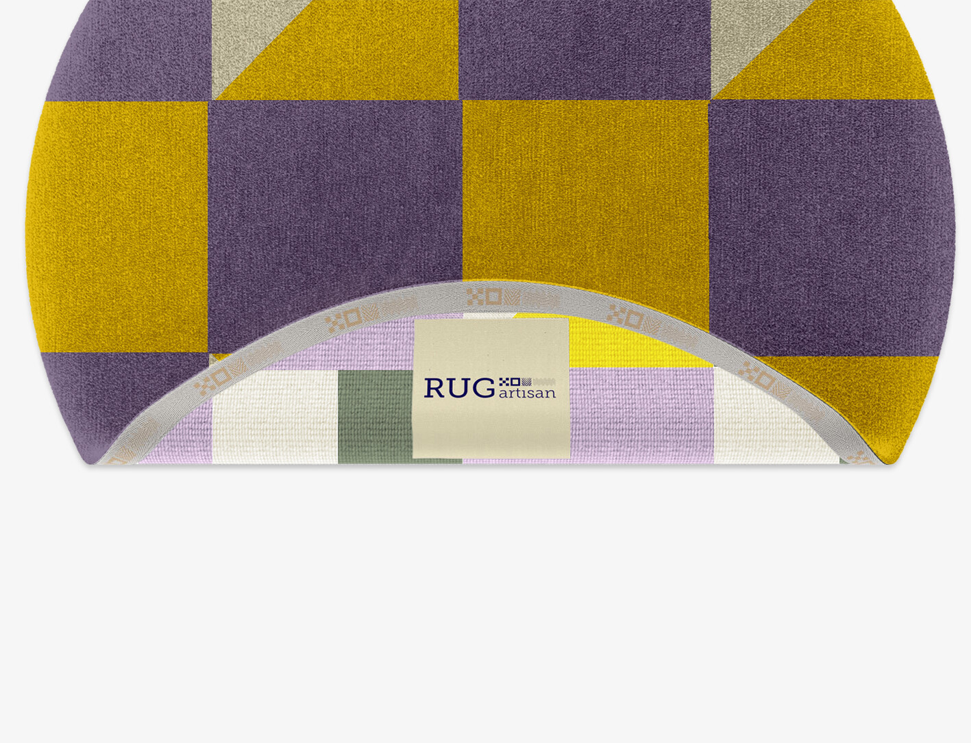 Heliotrope Geometric Round Hand Knotted Tibetan Wool Custom Rug by Rug Artisan