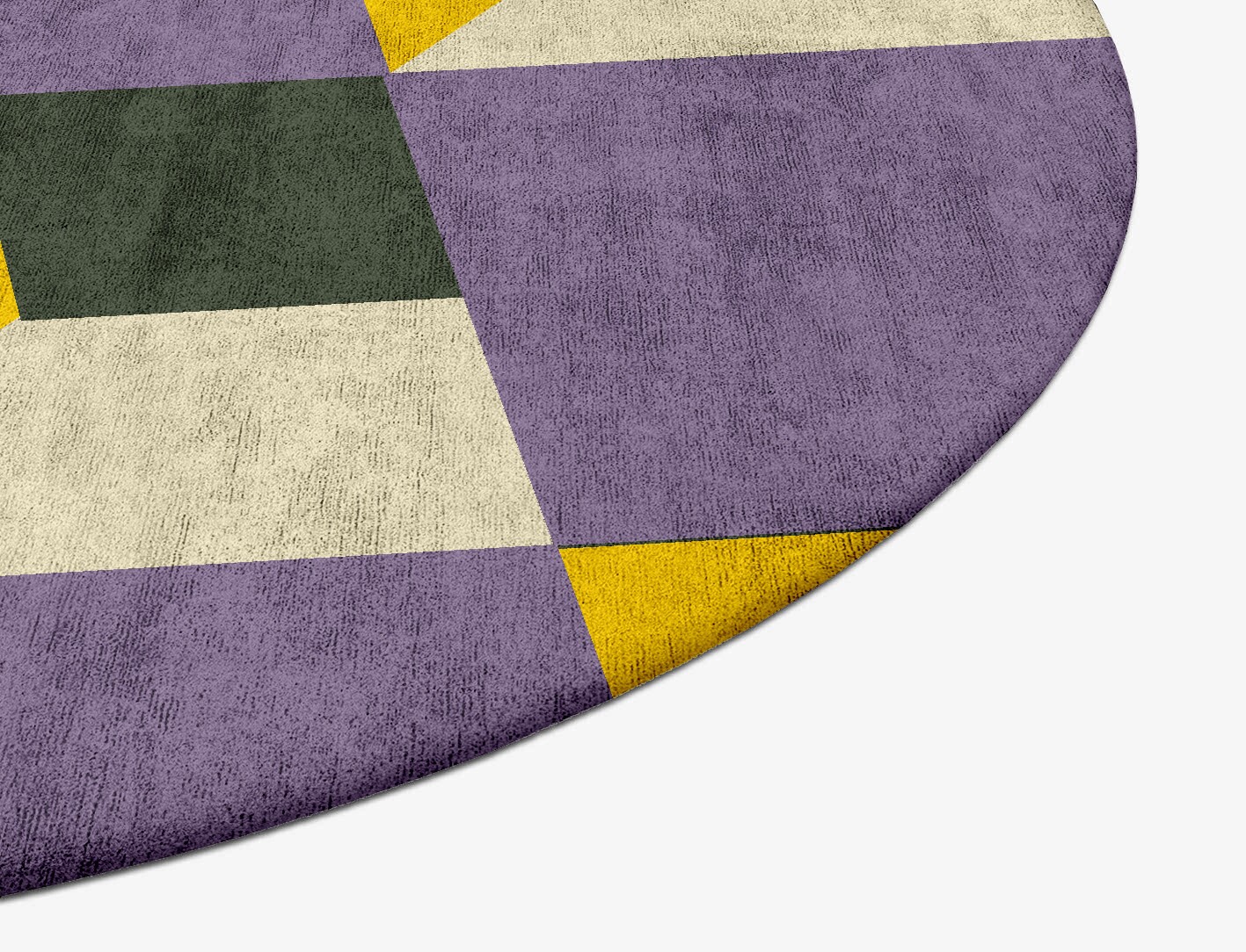 Heliotrope Geometric Oval Hand Tufted Bamboo Silk Custom Rug by Rug Artisan