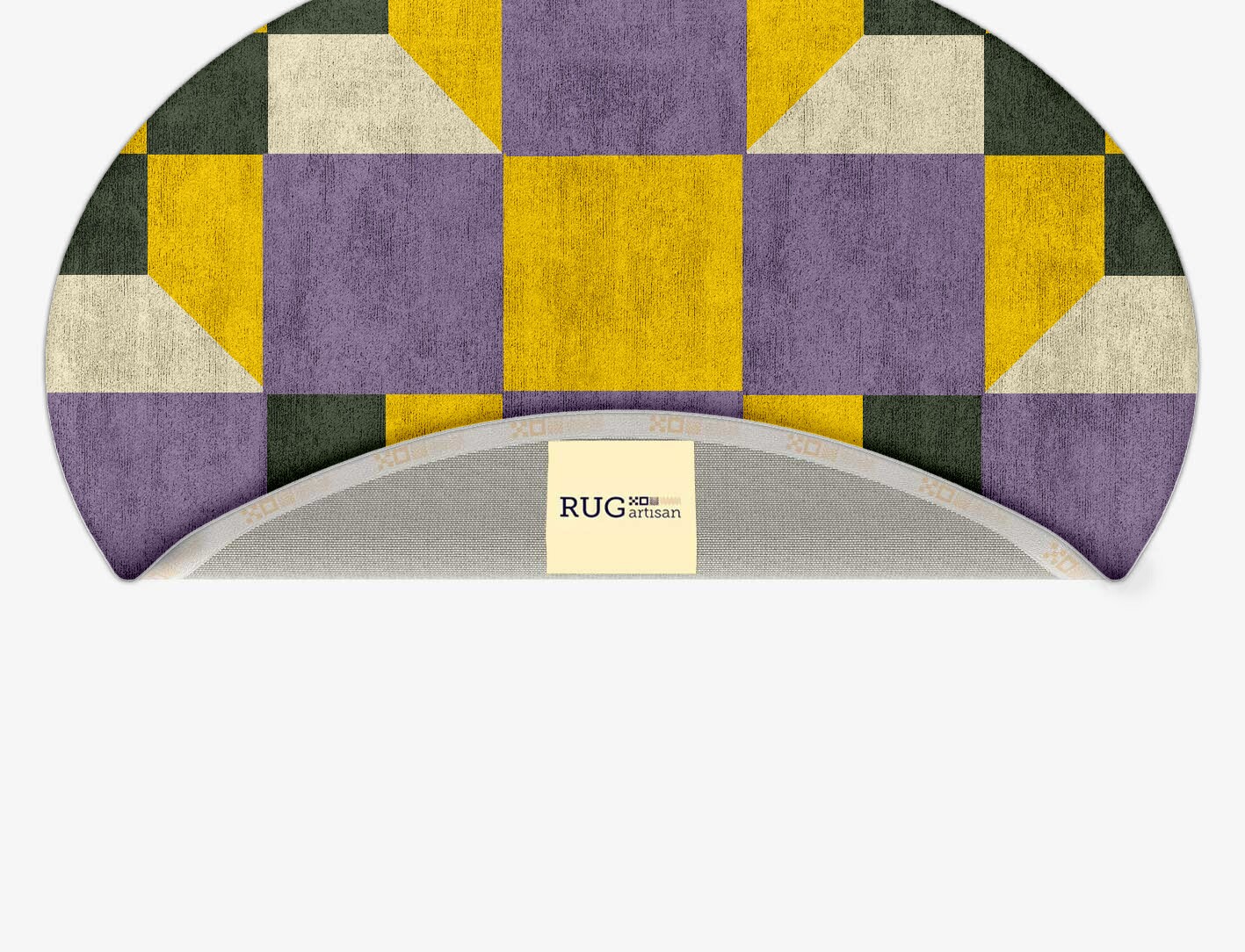 Heliotrope Geometric Oval Hand Tufted Bamboo Silk Custom Rug by Rug Artisan