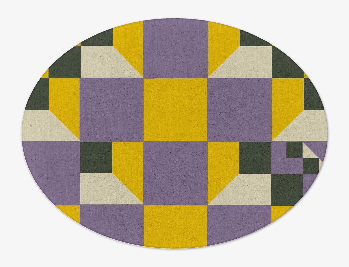 Heliotrope Geometric Oval Hand Tufted Pure Wool Custom Rug by Rug Artisan