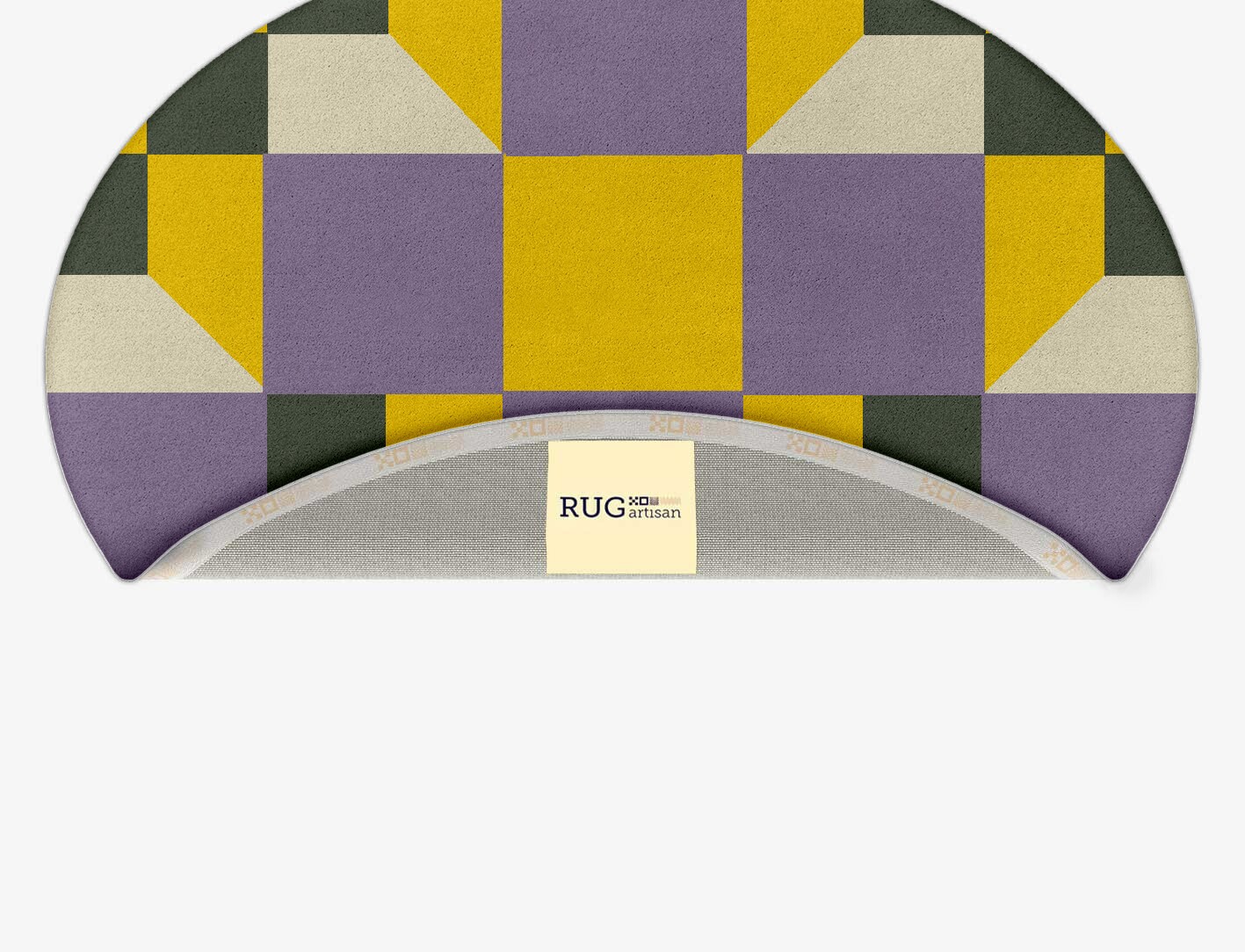 Heliotrope Geometric Oval Hand Tufted Pure Wool Custom Rug by Rug Artisan