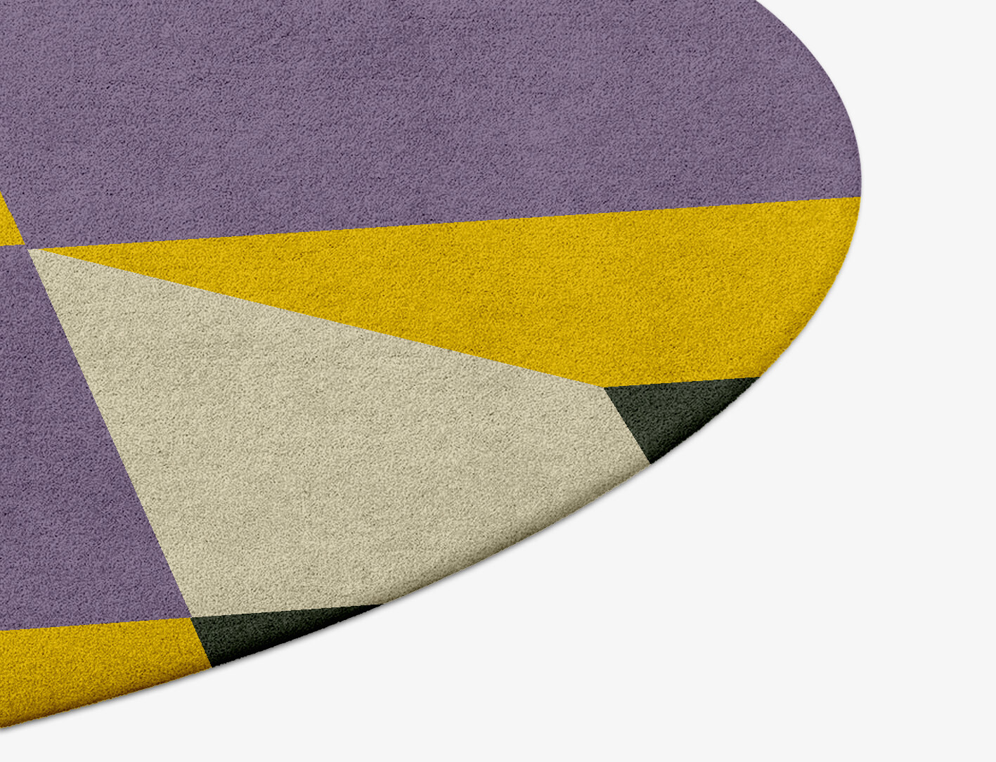 Heliotrope Geometric Round Hand Tufted Pure Wool Custom Rug by Rug Artisan