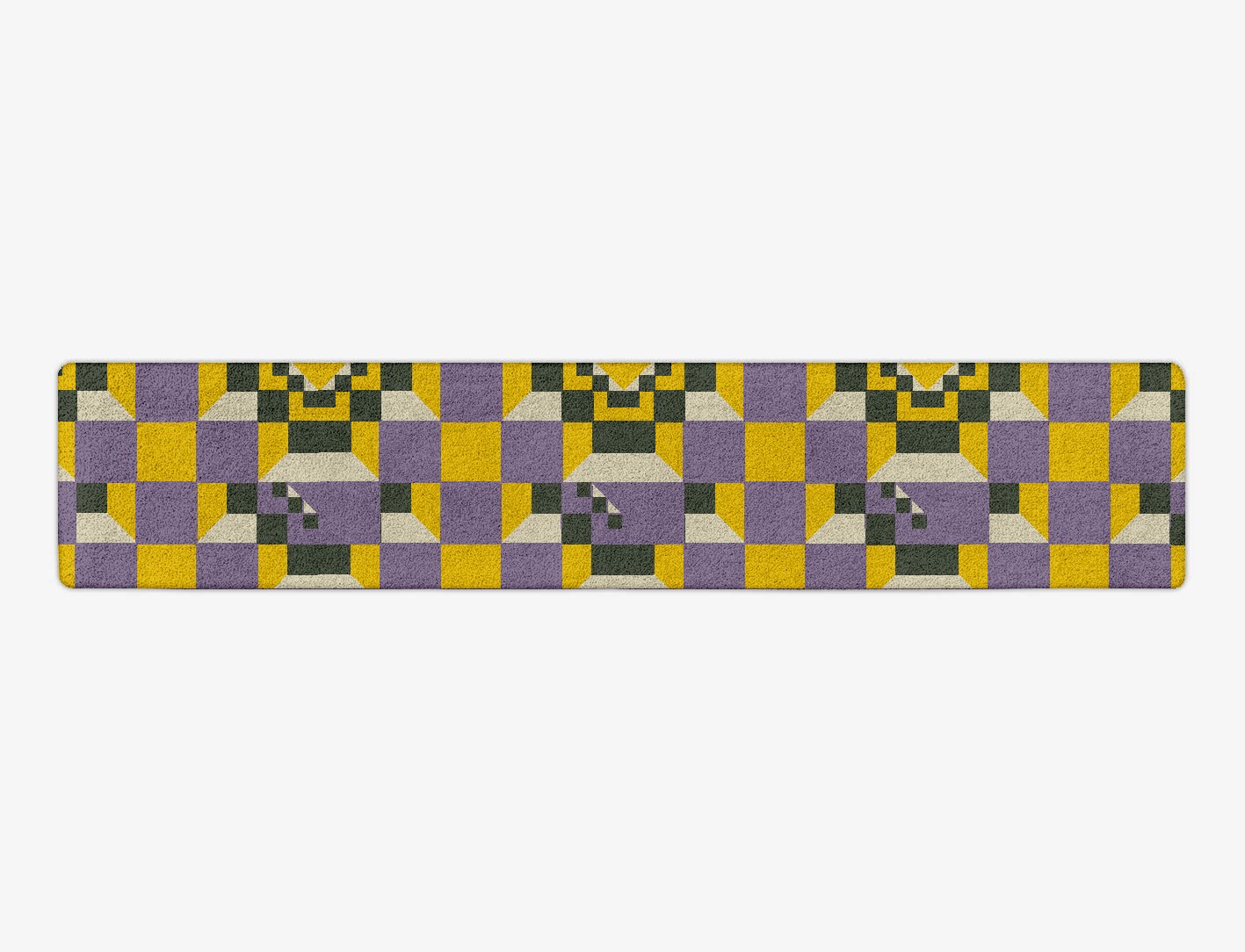 Heliotrope Geometric Runner Hand Tufted Pure Wool Custom Rug by Rug Artisan