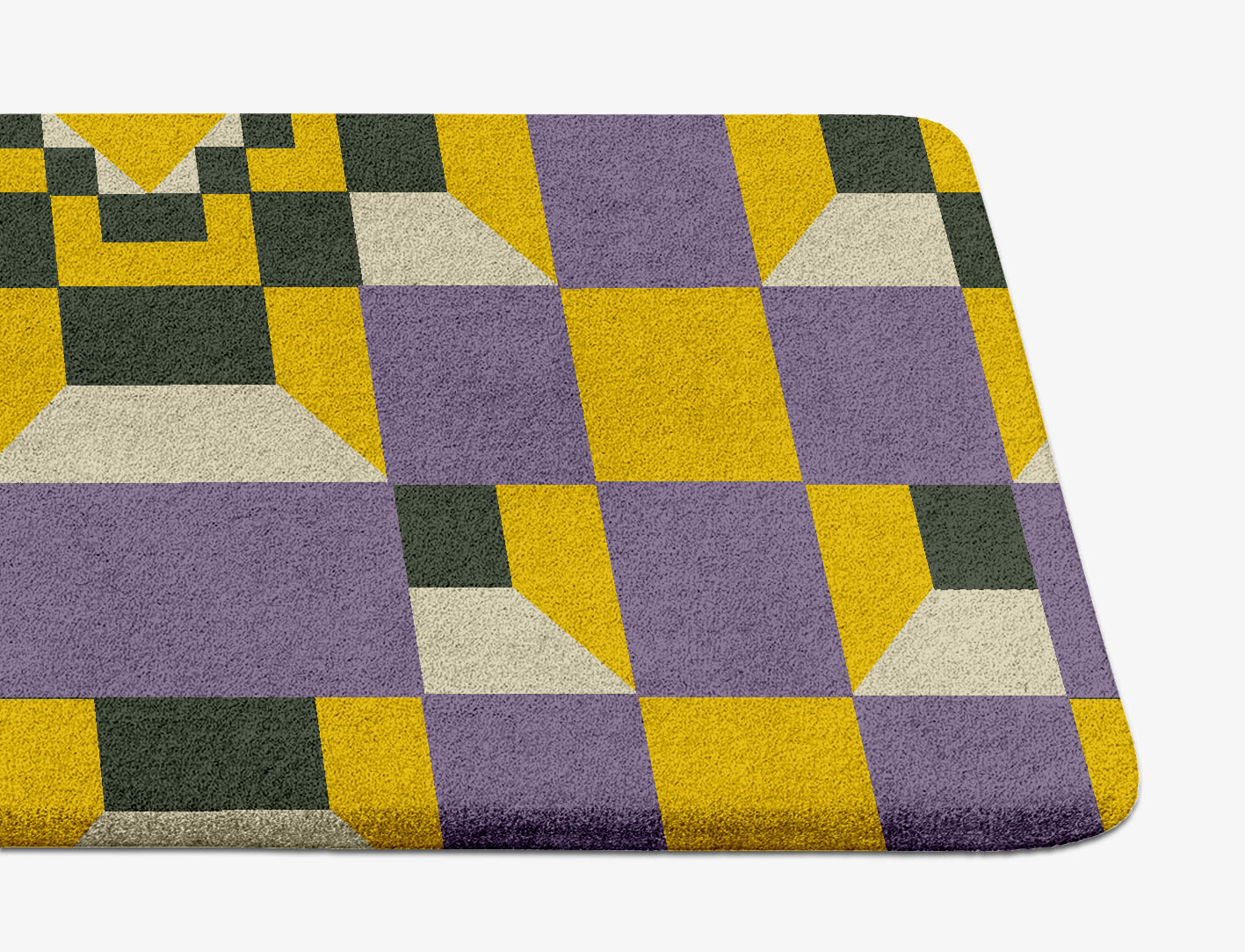 Heliotrope Geometric Runner Hand Tufted Pure Wool Custom Rug by Rug Artisan