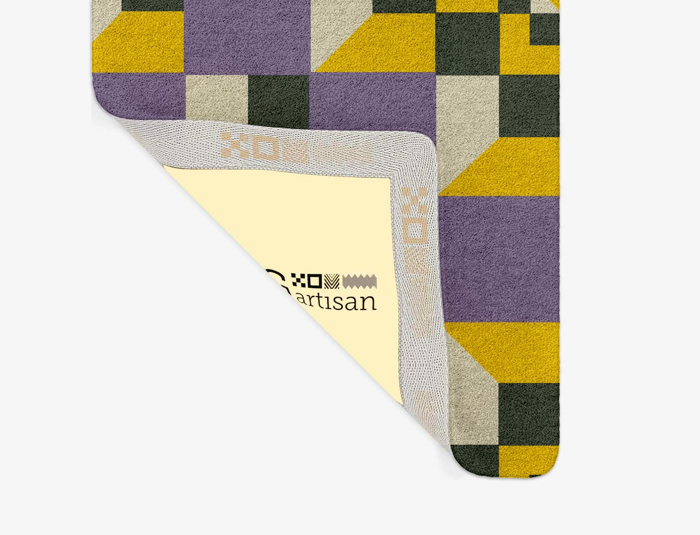 Heliotrope Geometric Runner Hand Tufted Pure Wool Custom Rug by Rug Artisan