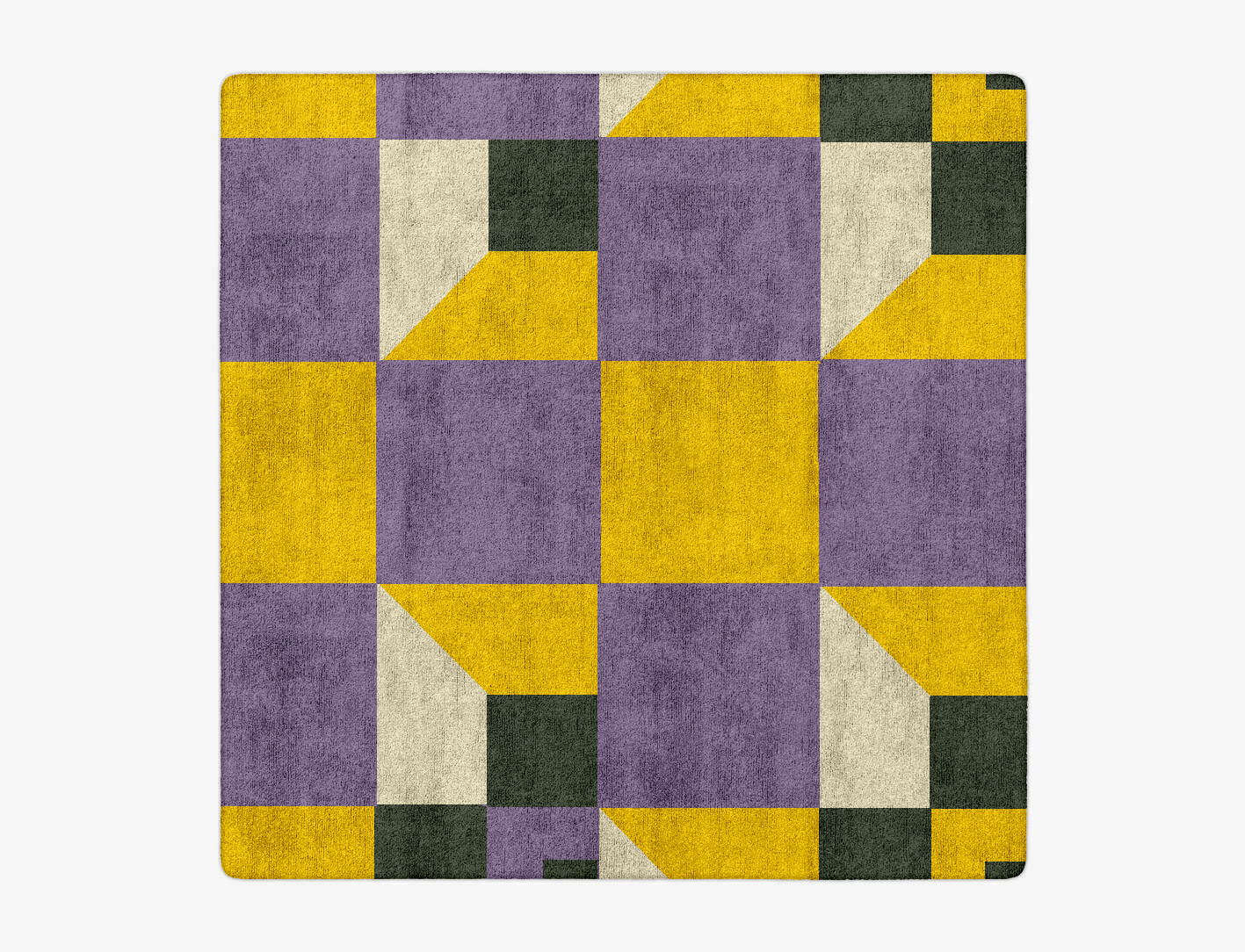 Heliotrope Geometric Square Hand Tufted Bamboo Silk Custom Rug by Rug Artisan