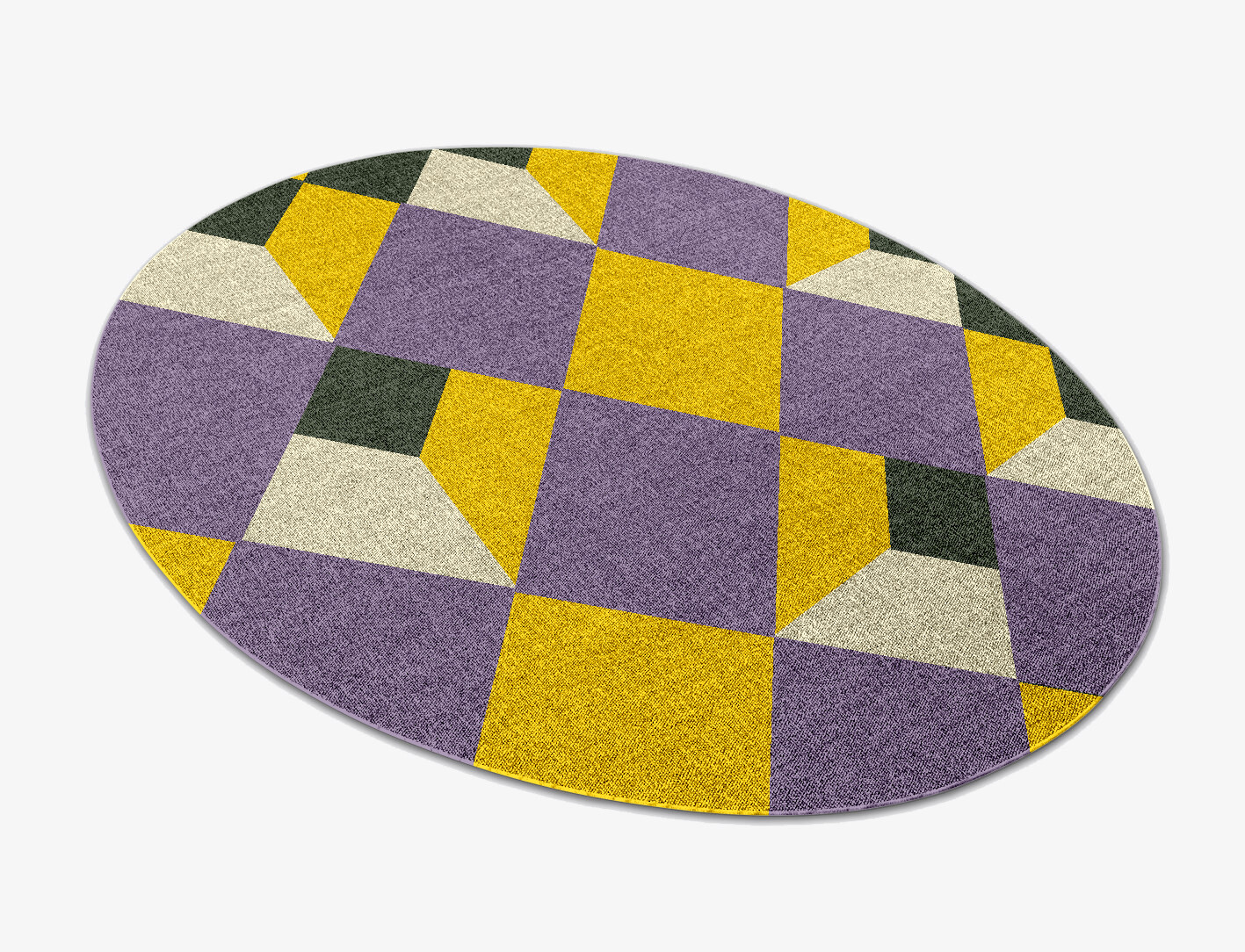Heliotrope Geometric Oval Outdoor Recycled Yarn Custom Rug by Rug Artisan