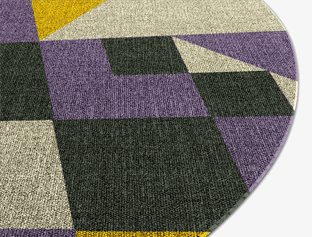Heliotrope Geometric Oval Outdoor Recycled Yarn Custom Rug by Rug Artisan