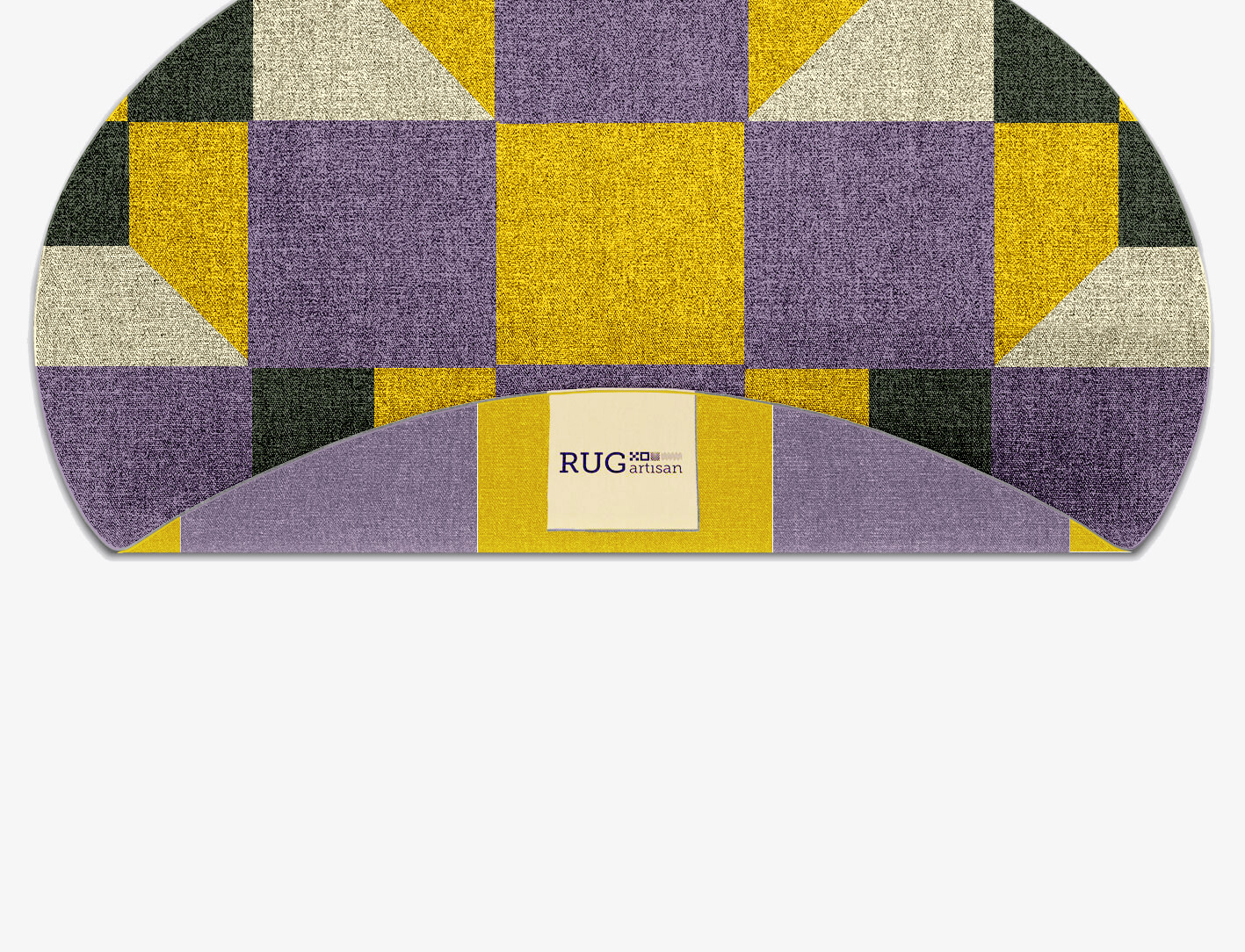 Heliotrope Geometric Oval Outdoor Recycled Yarn Custom Rug by Rug Artisan