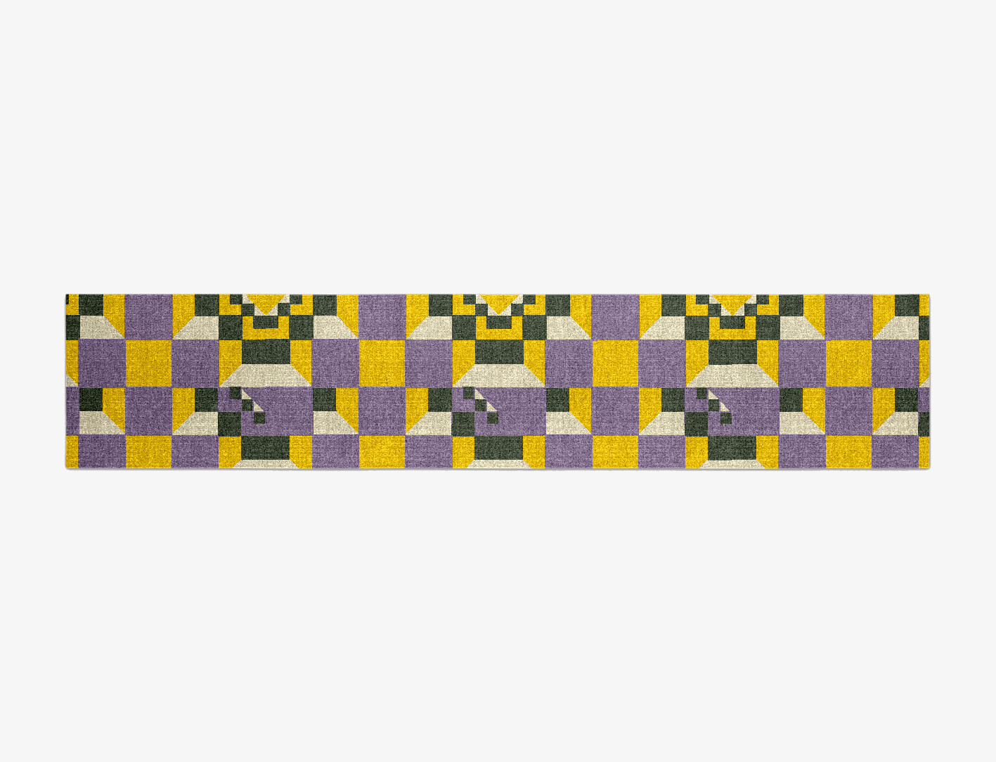 Heliotrope Geometric Runner Outdoor Recycled Yarn Custom Rug by Rug Artisan