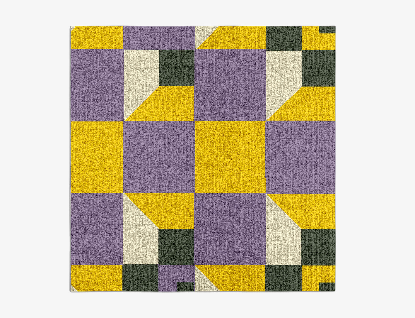 Heliotrope Geometric Square Outdoor Recycled Yarn Custom Rug by Rug Artisan