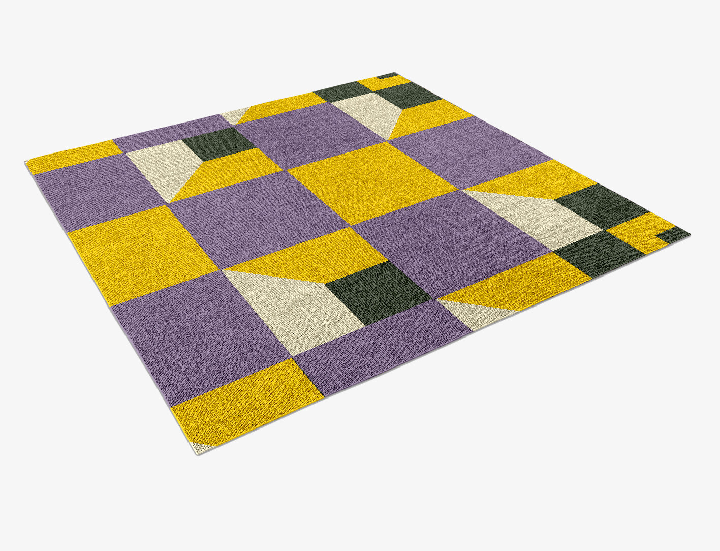 Heliotrope Geometric Square Outdoor Recycled Yarn Custom Rug by Rug Artisan