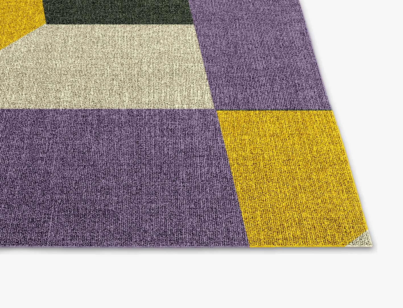 Heliotrope Geometric Square Outdoor Recycled Yarn Custom Rug by Rug Artisan
