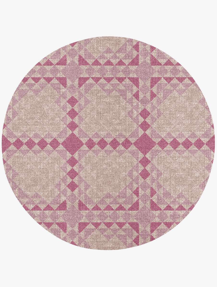 Hesphoros Minimalist Round Flatweave New Zealand Wool Custom Rug by Rug Artisan
