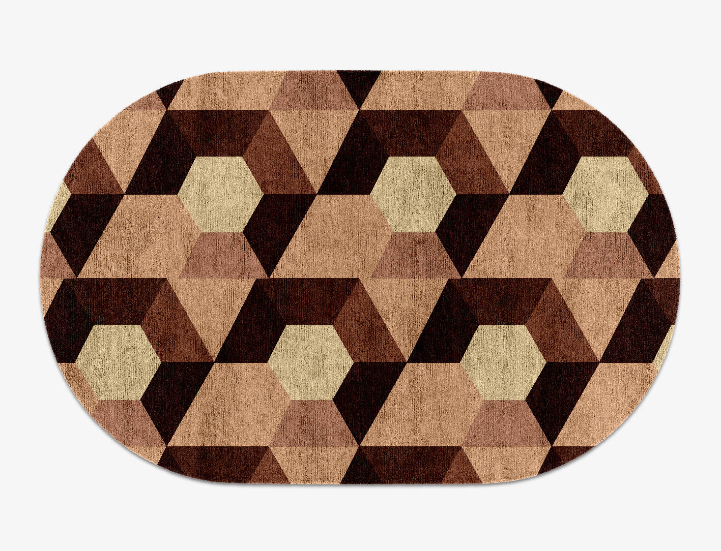 Hex Pyramids  Capsule Hand Knotted Bamboo Silk Custom Rug by Rug Artisan