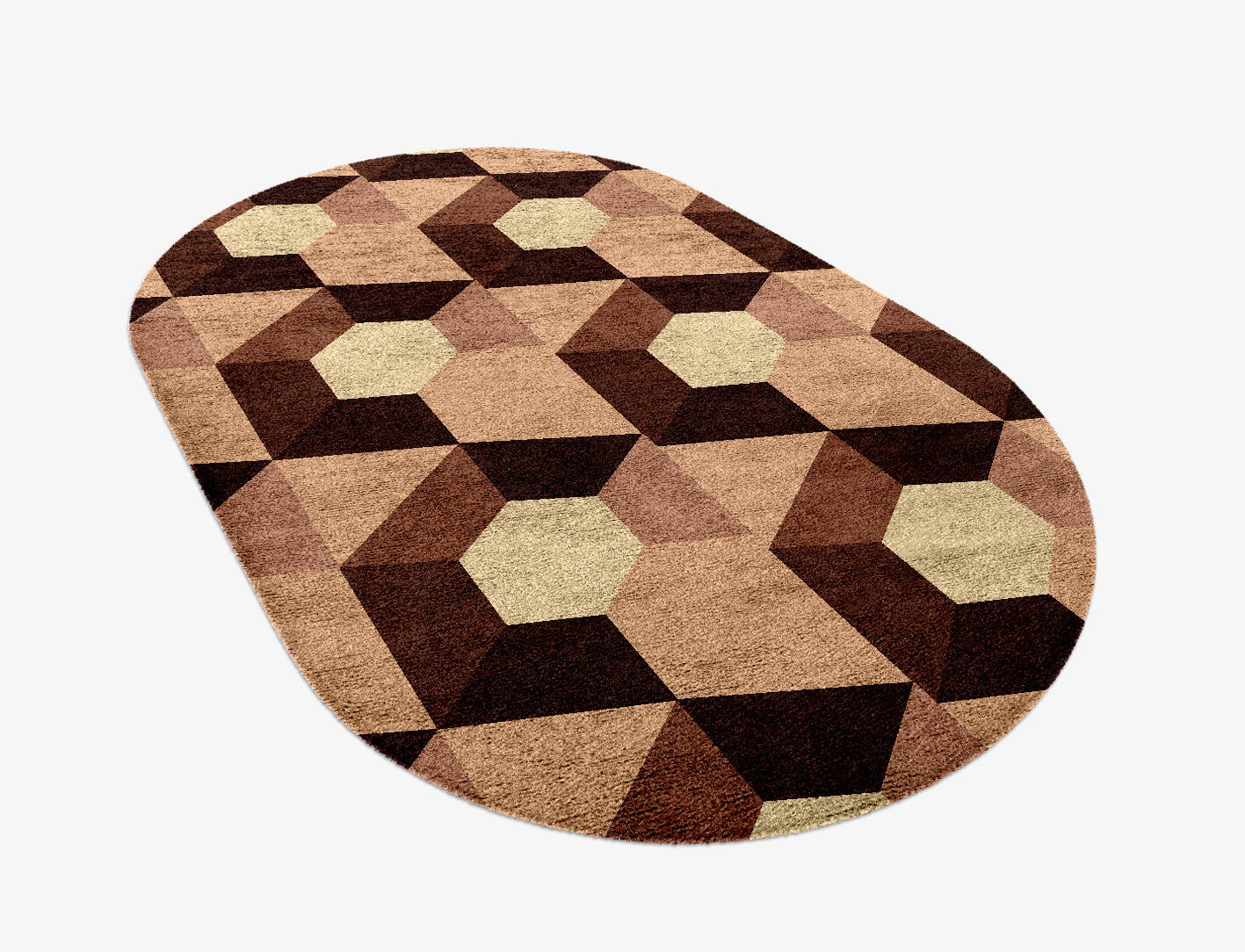 Hex Pyramids  Capsule Hand Knotted Bamboo Silk Custom Rug by Rug Artisan