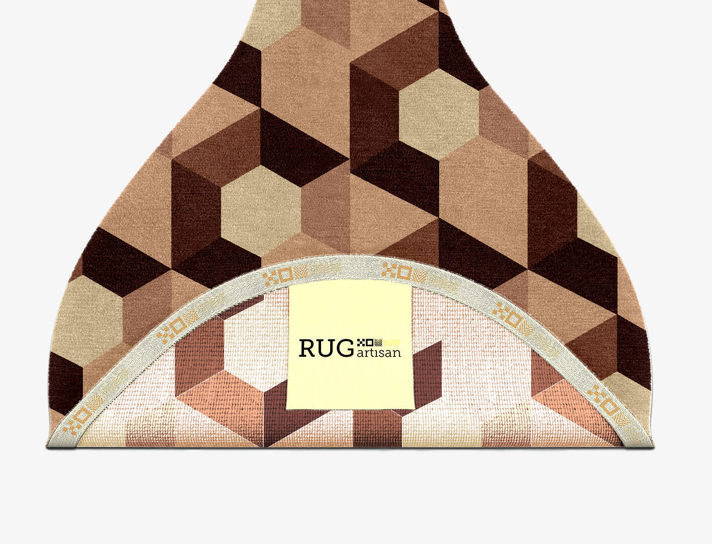 Hex Pyramids Modern Geometrics Drop Hand Knotted Tibetan Wool Custom Rug by Rug Artisan
