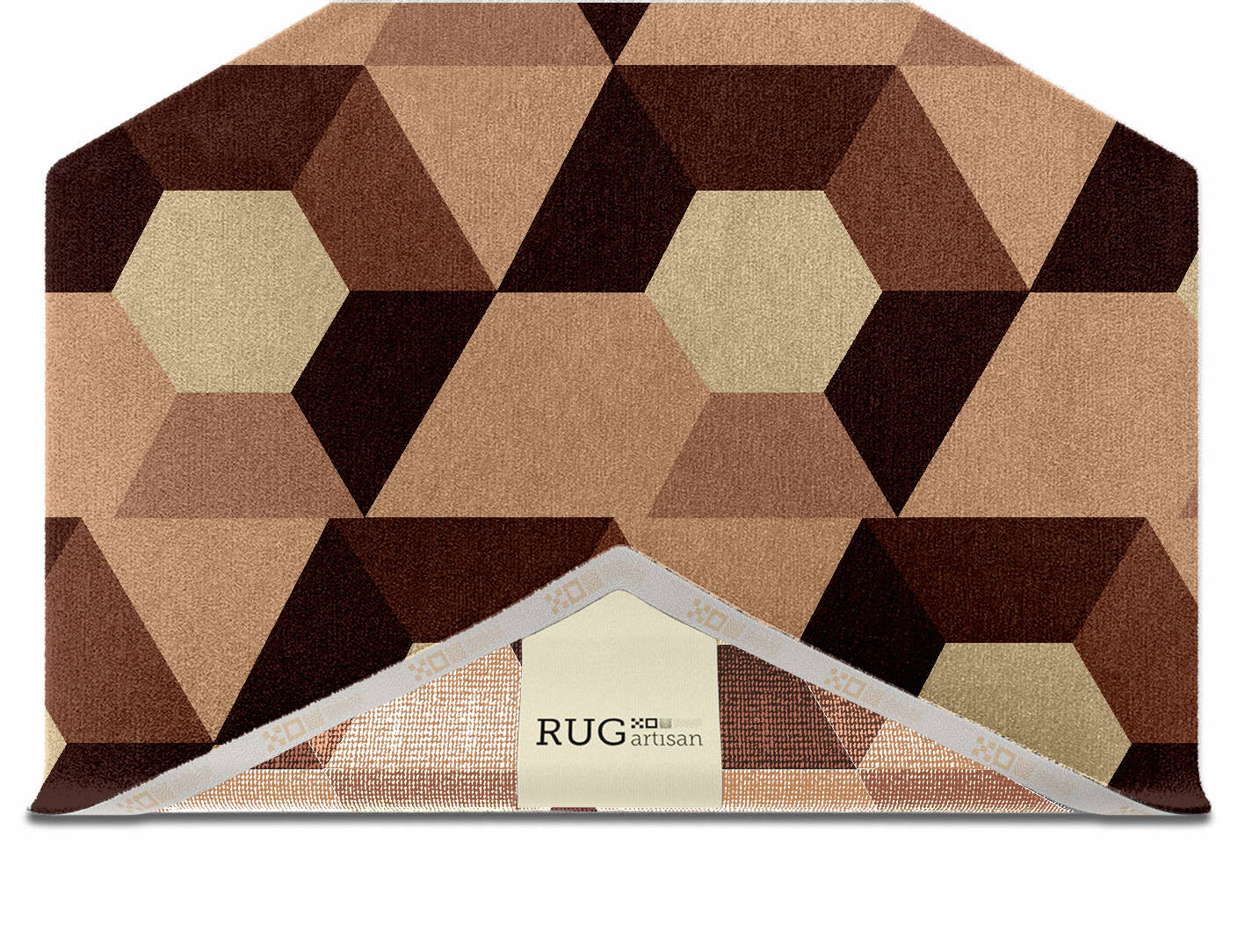 Hex Pyramids Modern Geometrics Hexagon Hand Knotted Tibetan Wool Custom Rug by Rug Artisan