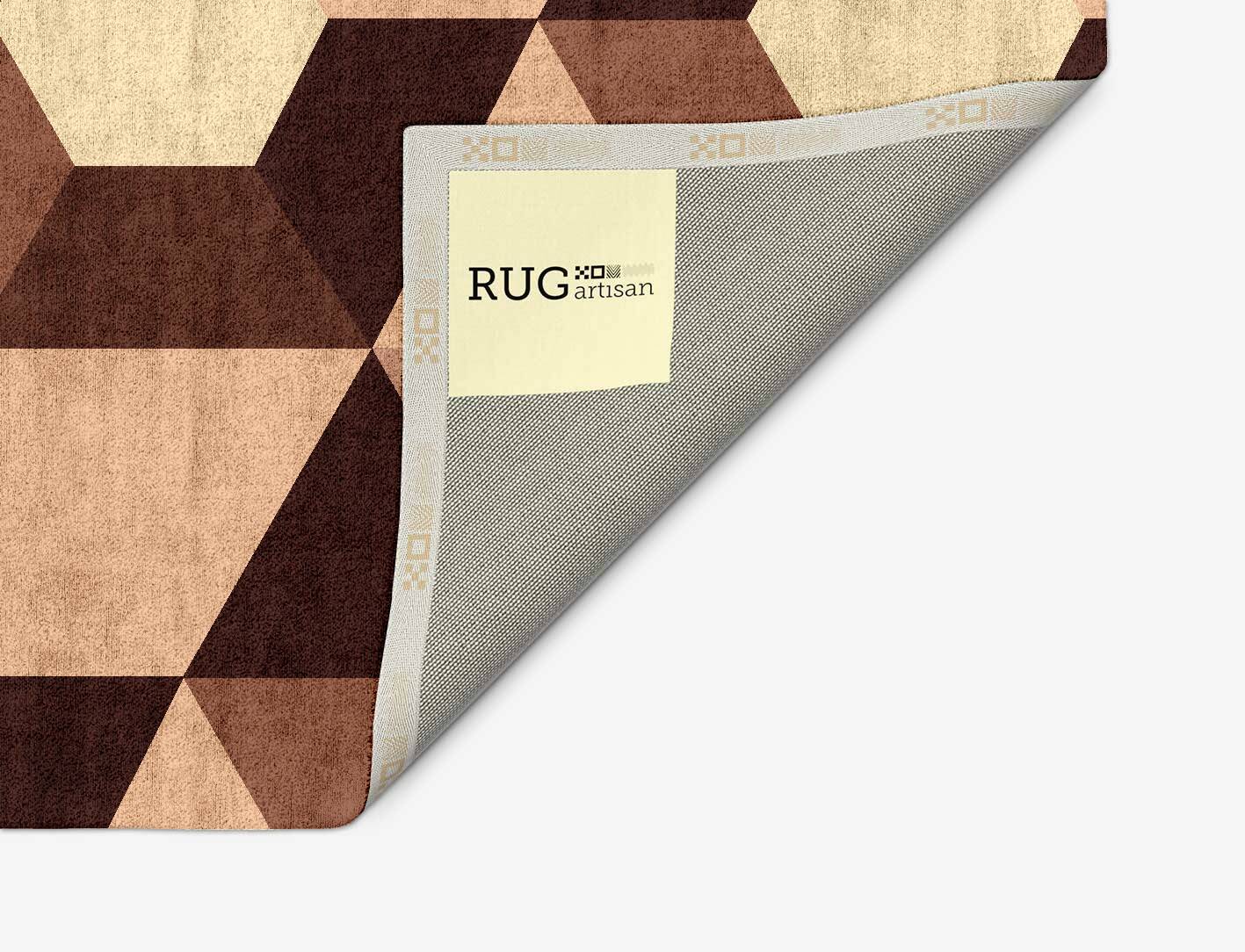 Hex Pyramids Modern Geometrics Arch Hand Tufted Bamboo Silk Custom Rug by Rug Artisan