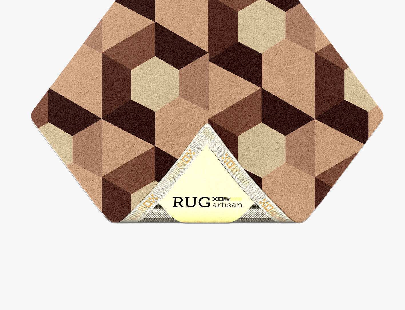 Hex Pyramids Modern Geometrics Diamond Hand Tufted Pure Wool Custom Rug by Rug Artisan