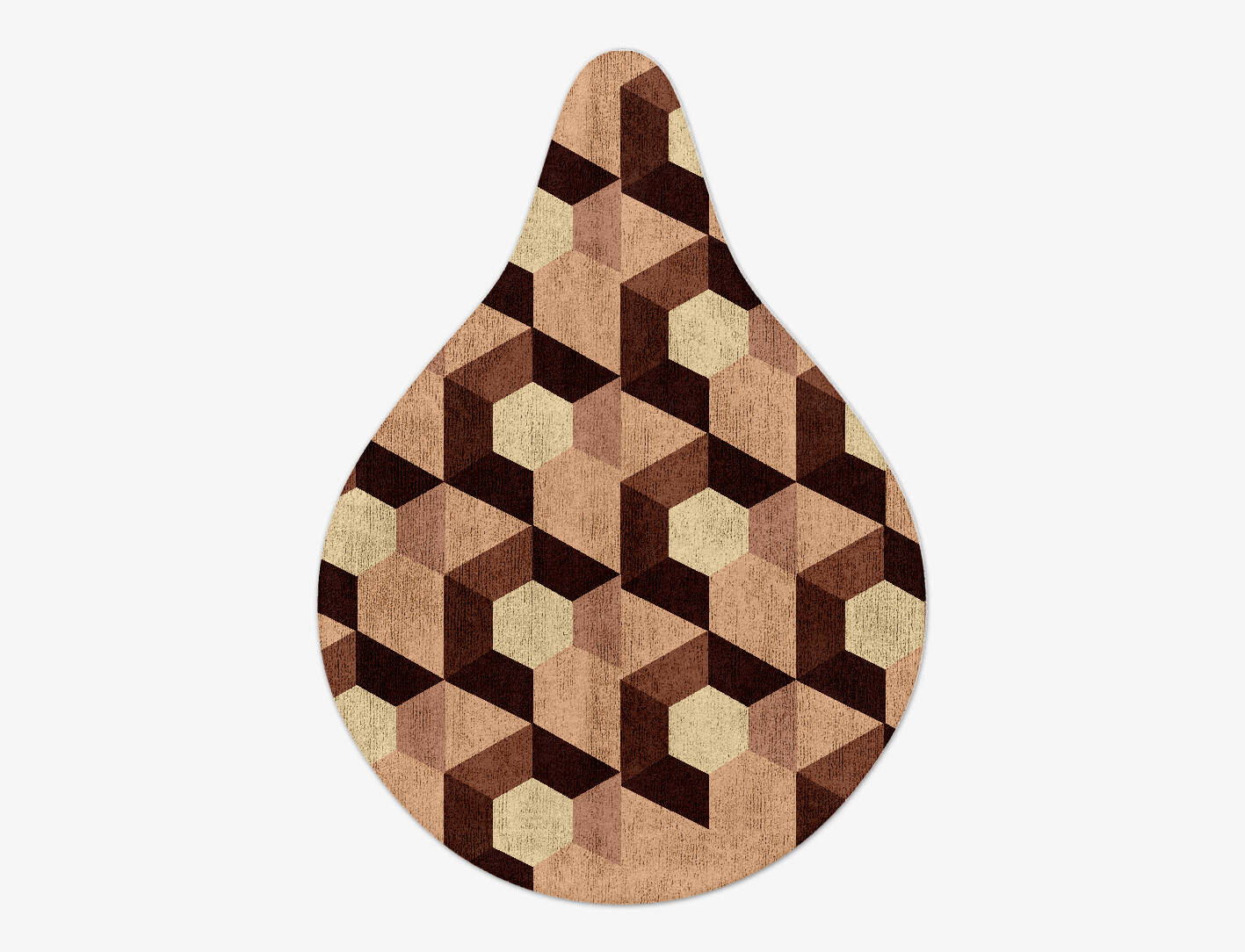 Hex Pyramids Modern Geometrics Drop Hand Tufted Bamboo Silk Custom Rug by Rug Artisan