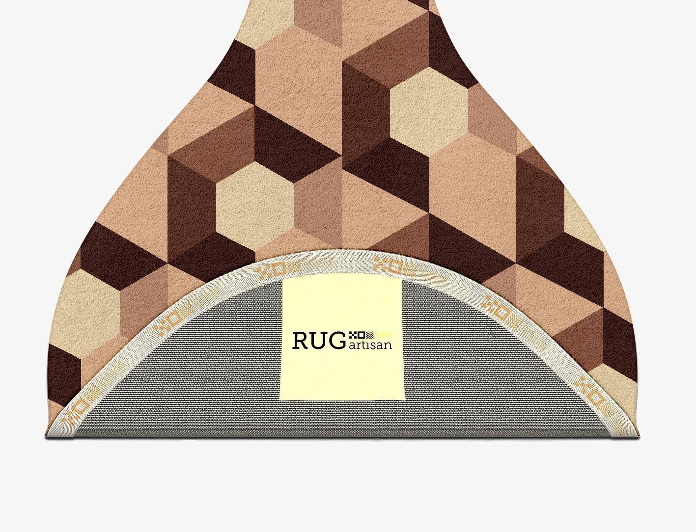 Hex Pyramids Modern Geometrics Drop Hand Tufted Pure Wool Custom Rug by Rug Artisan