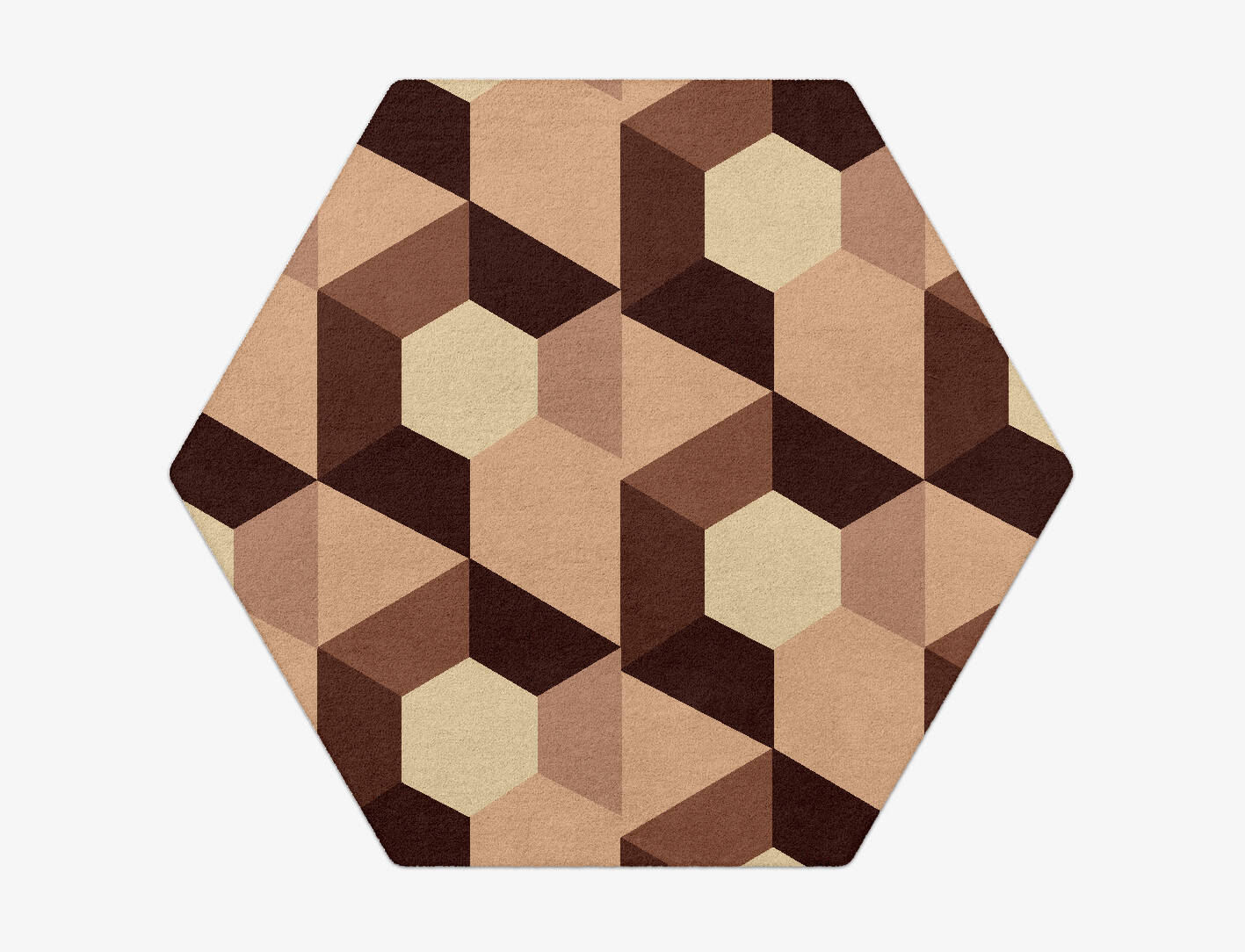 Hex Pyramids Modern Geometrics Hexagon Hand Tufted Pure Wool Custom Rug by Rug Artisan