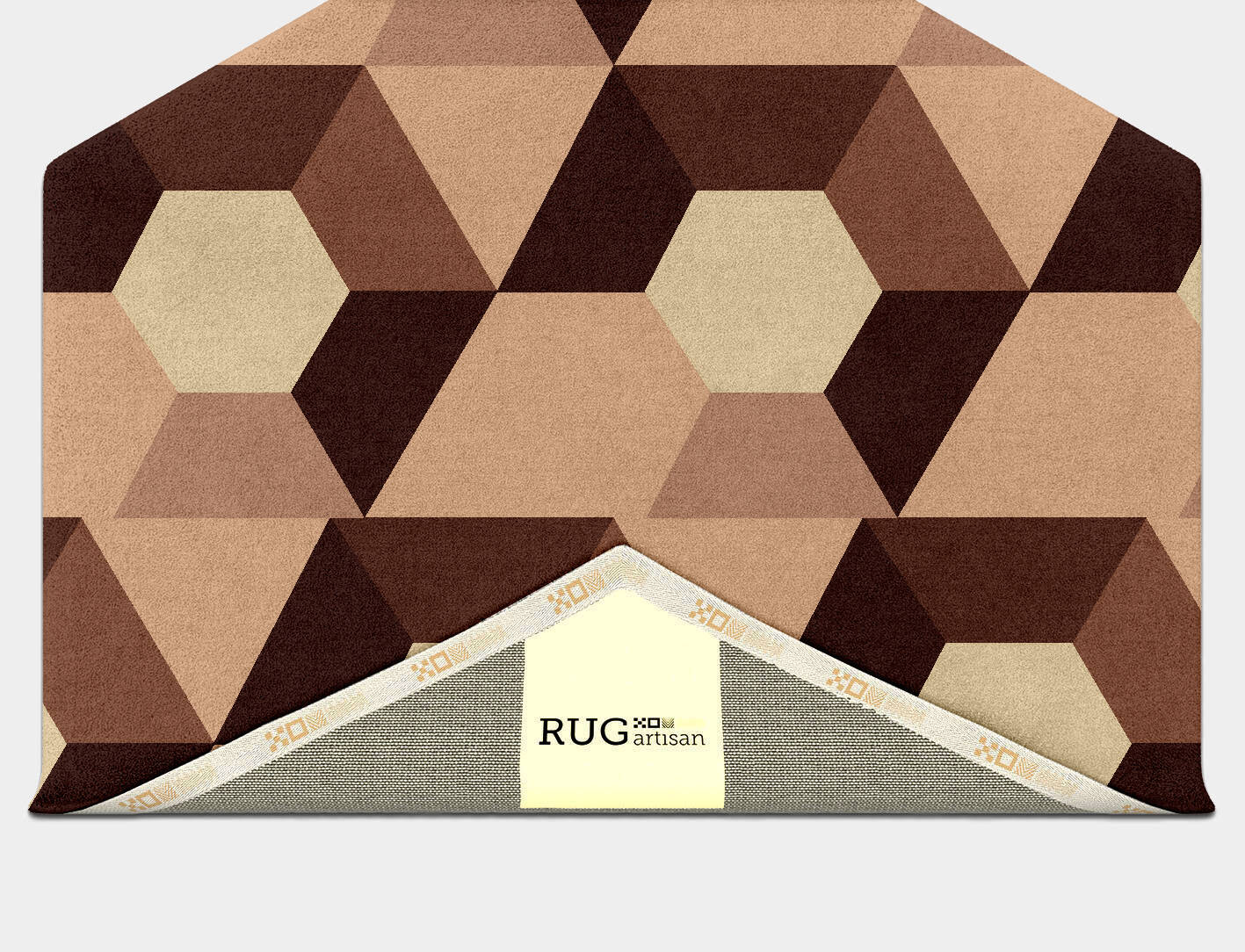 Hex Pyramids Modern Geometrics Hexagon Hand Tufted Pure Wool Custom Rug by Rug Artisan
