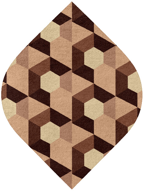Hex Pyramids Modern Geometrics Ogee Hand Tufted Pure Wool Custom Rug by Rug Artisan
