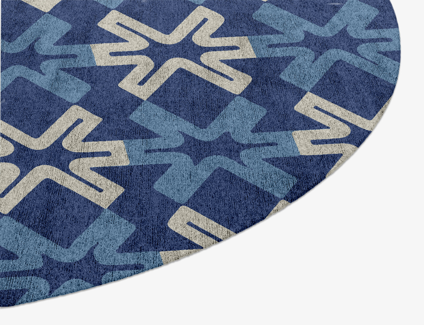 Hexagram Geometric Oval Hand Knotted Bamboo Silk Custom Rug by Rug Artisan