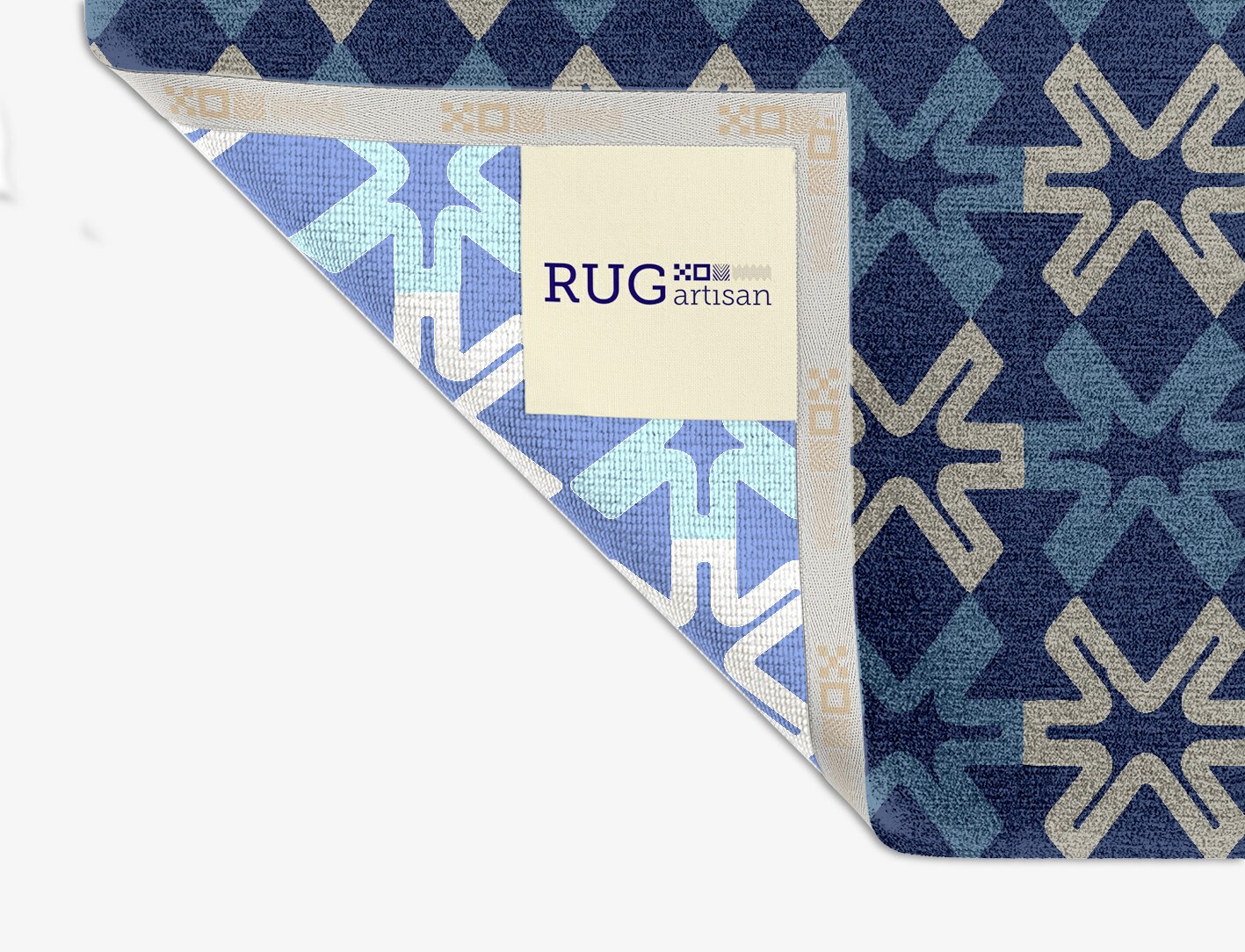 Hexagram Geometric Square Hand Knotted Tibetan Wool Custom Rug by Rug Artisan