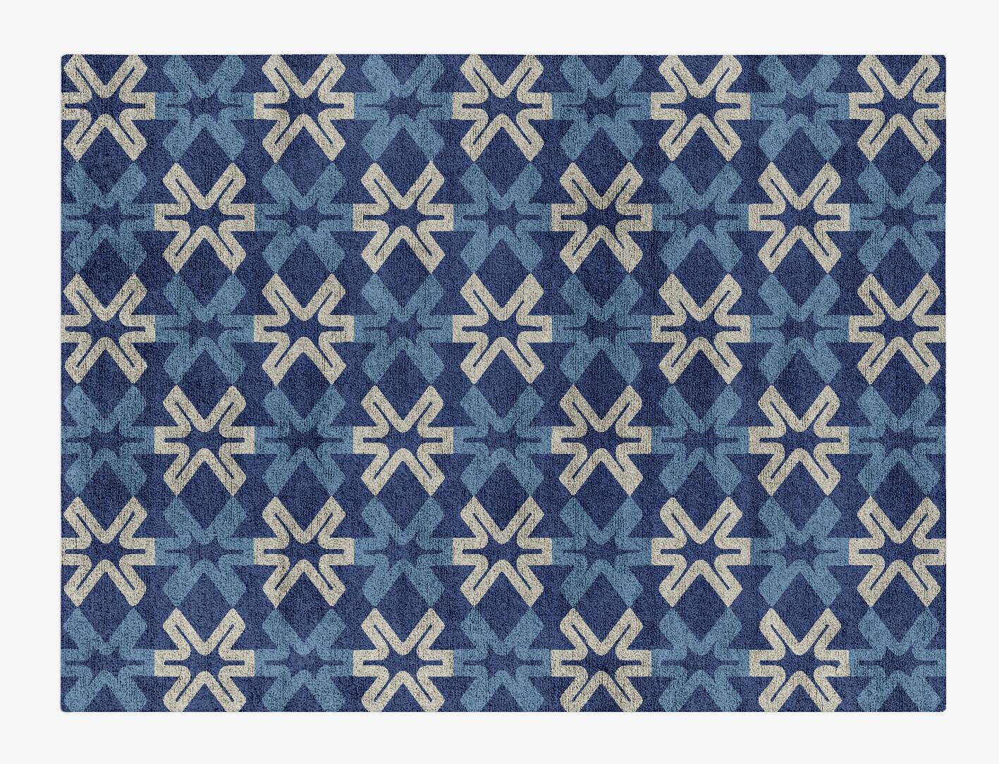 Hexagram Modern Geometrics Rectangle Hand Tufted Bamboo Silk Custom Rug by Rug Artisan