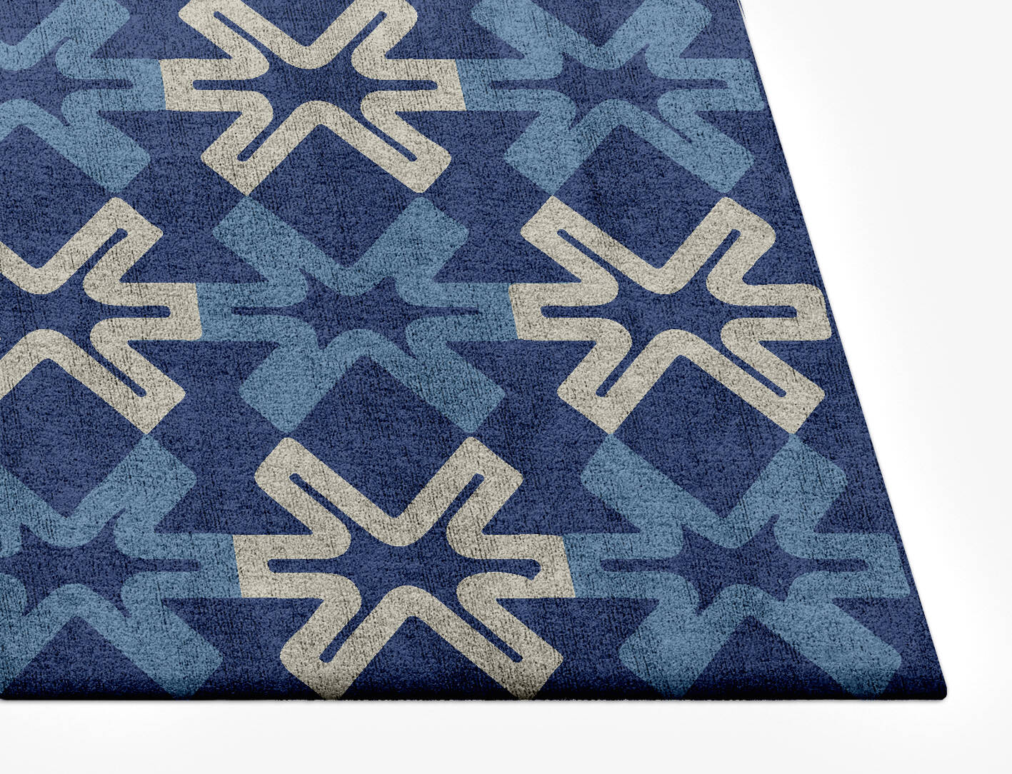 Hexagram Modern Geometrics Rectangle Hand Tufted Bamboo Silk Custom Rug by Rug Artisan