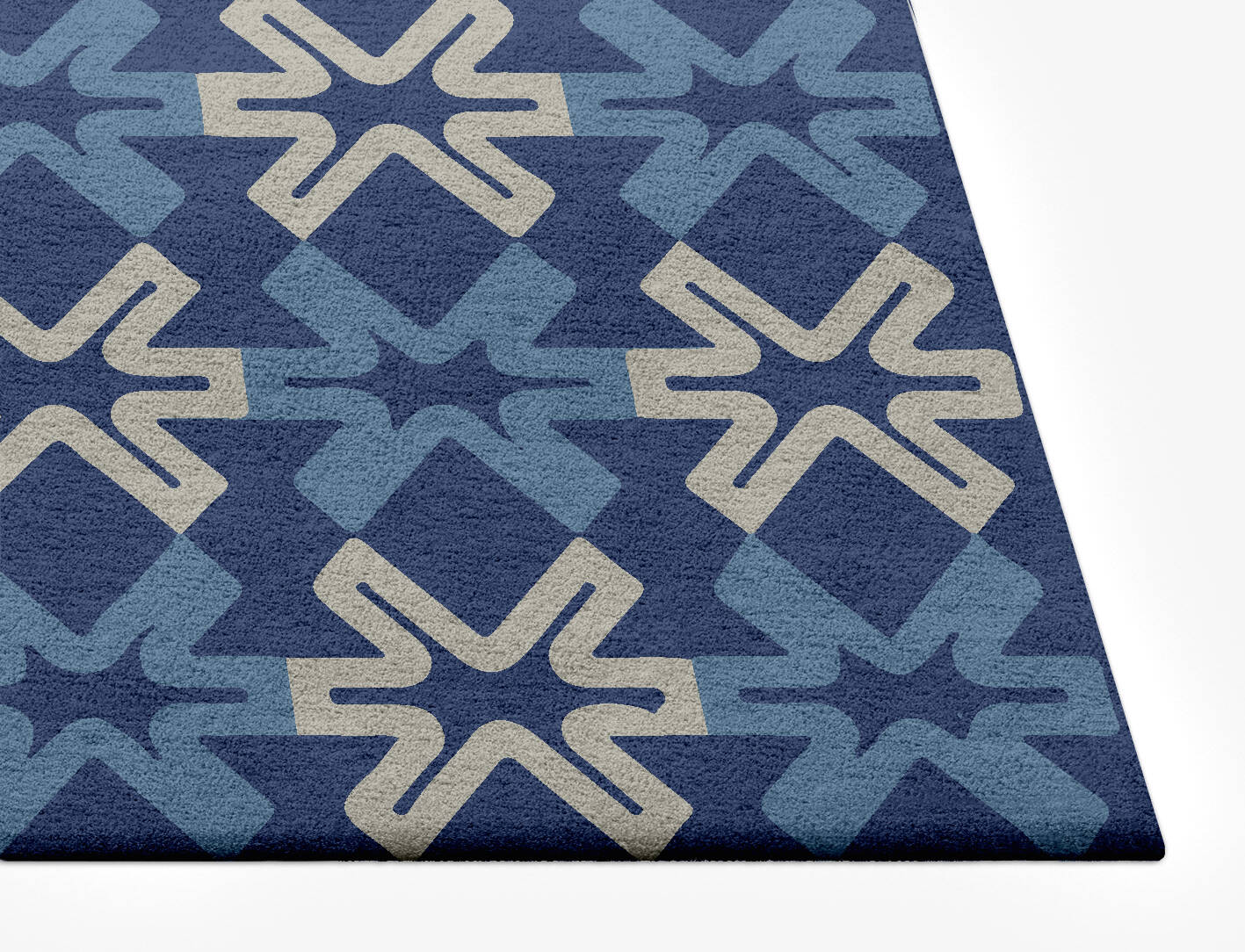 Hexagram Modern Geometrics Rectangle Hand Tufted Pure Wool Custom Rug by Rug Artisan