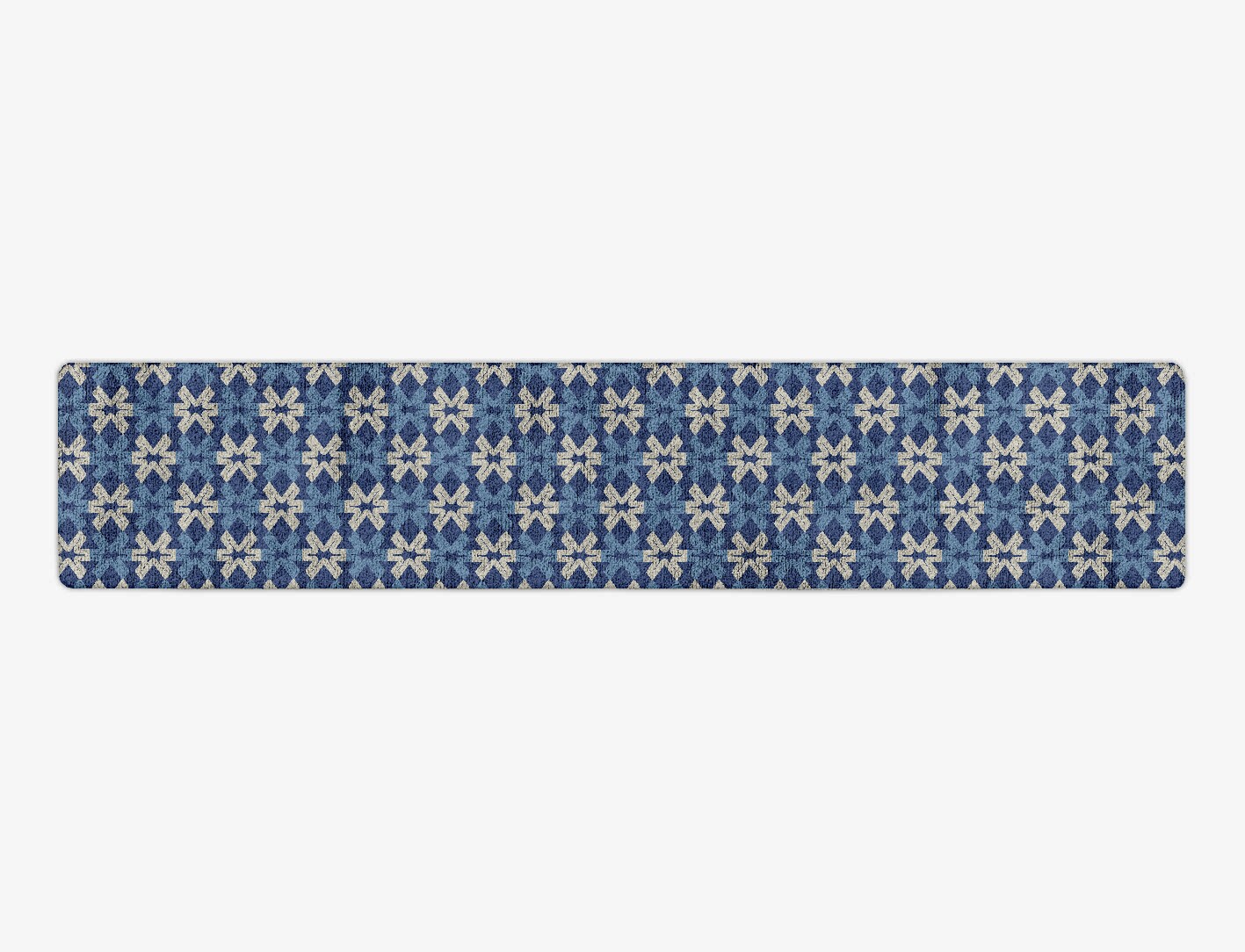 Hexagram Geometric Runner Hand Tufted Bamboo Silk Custom Rug by Rug Artisan