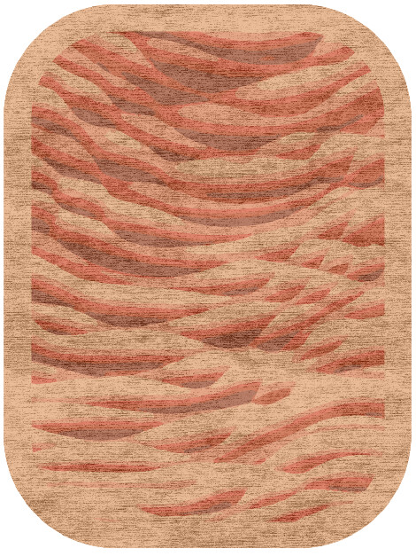 Hinode Origami Oblong Hand Knotted Bamboo Silk Custom Rug by Rug Artisan