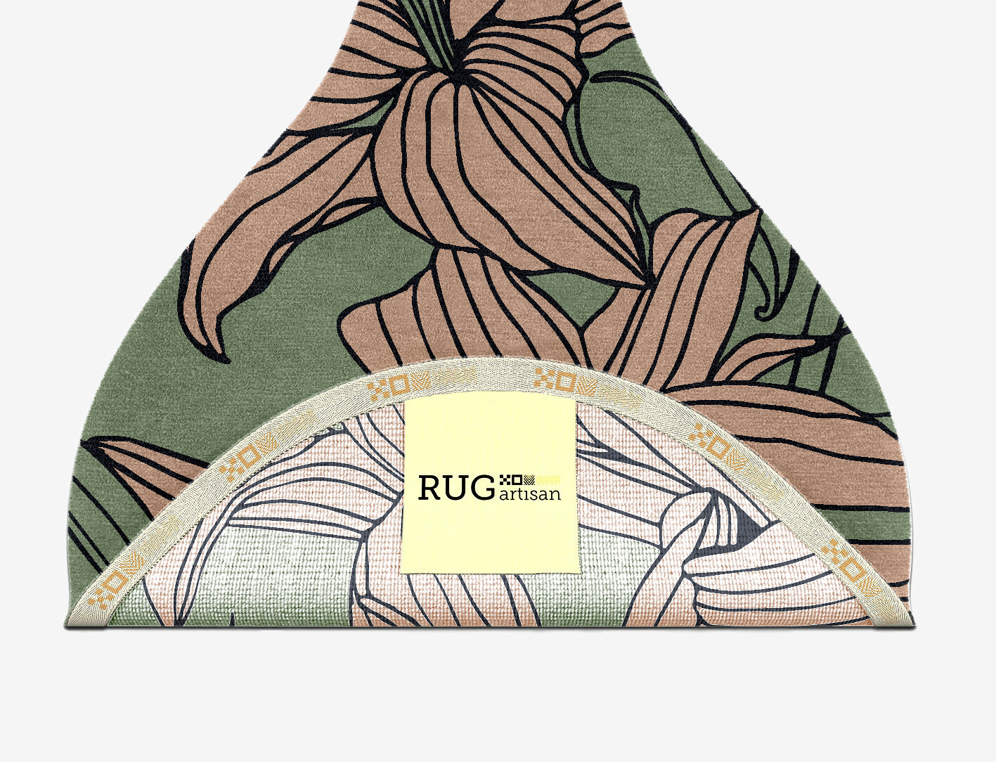 Hippeastrum Field of Flowers Drop Hand Knotted Tibetan Wool Custom Rug by Rug Artisan