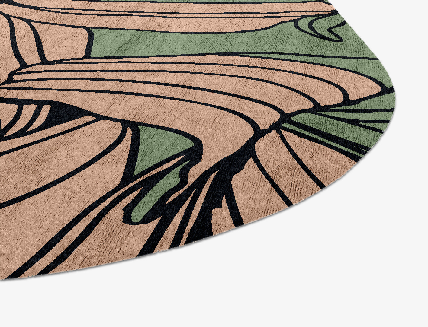 Hippeastrum Field of Flowers Oblong Hand Knotted Bamboo Silk Custom Rug by Rug Artisan