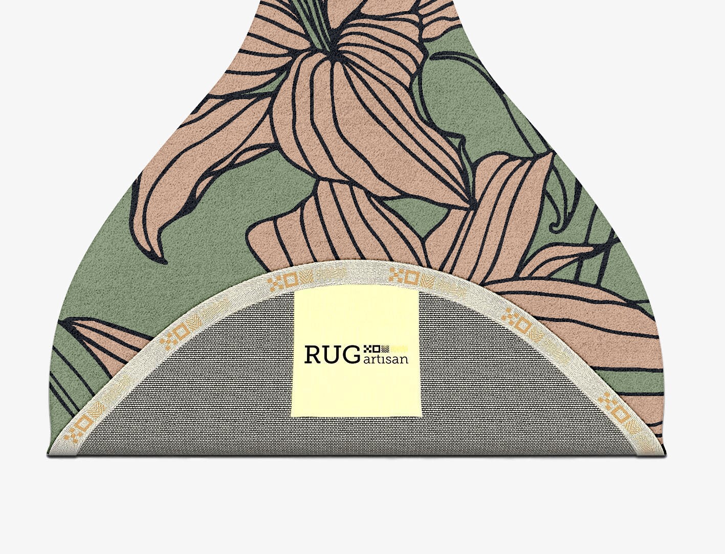 Hippeastrum Field of Flowers Drop Hand Tufted Pure Wool Custom Rug by Rug Artisan