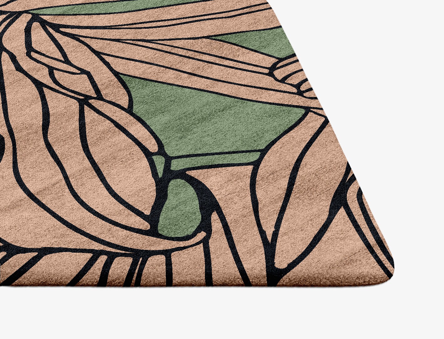 Hippeastrum Field of Flowers Ogee Hand Tufted Bamboo Silk Custom Rug by Rug Artisan