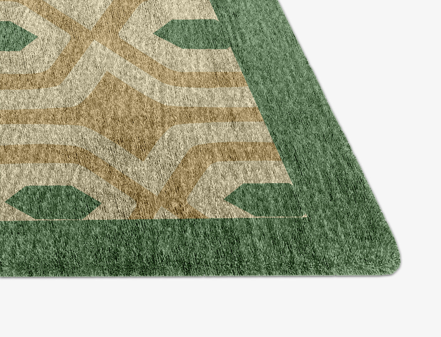 Hive Geometric Arch Hand Knotted Bamboo Silk Custom Rug by Rug Artisan