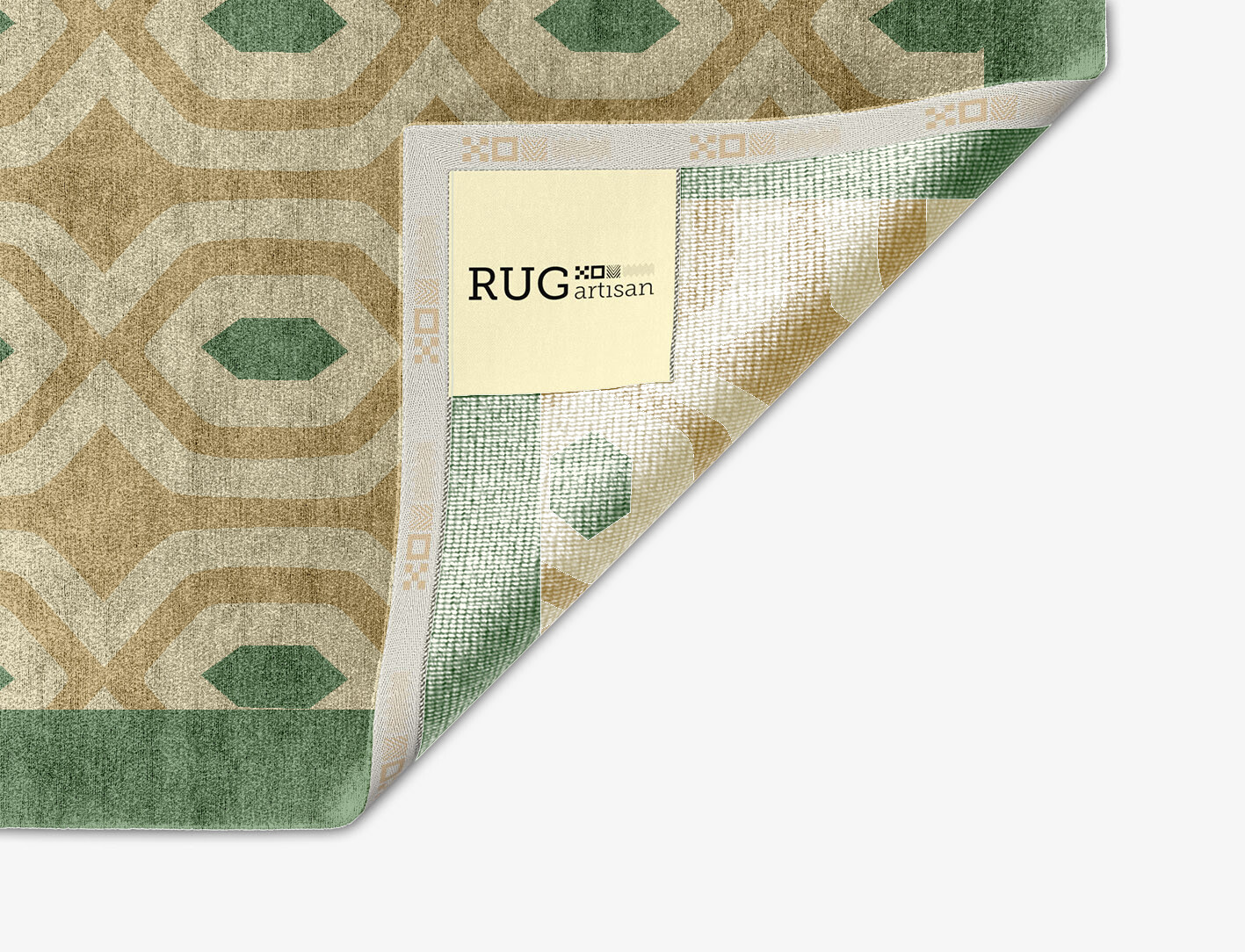 Hive Geometric Arch Hand Knotted Bamboo Silk Custom Rug by Rug Artisan