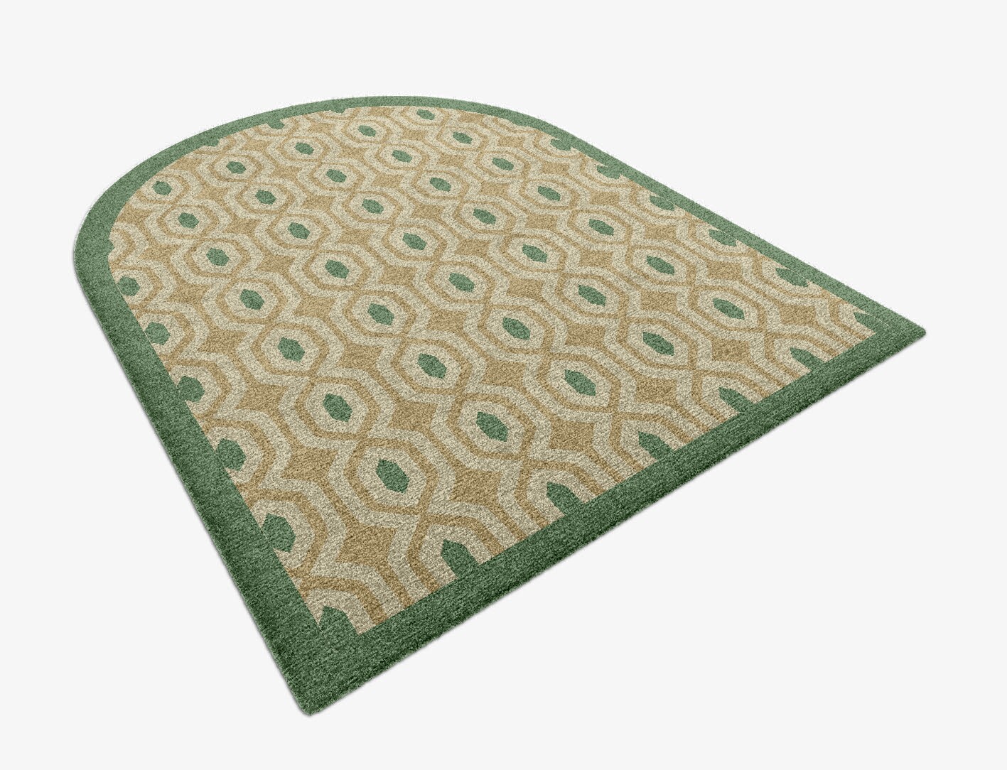 Hive Geometric Arch Hand Knotted Tibetan Wool Custom Rug by Rug Artisan